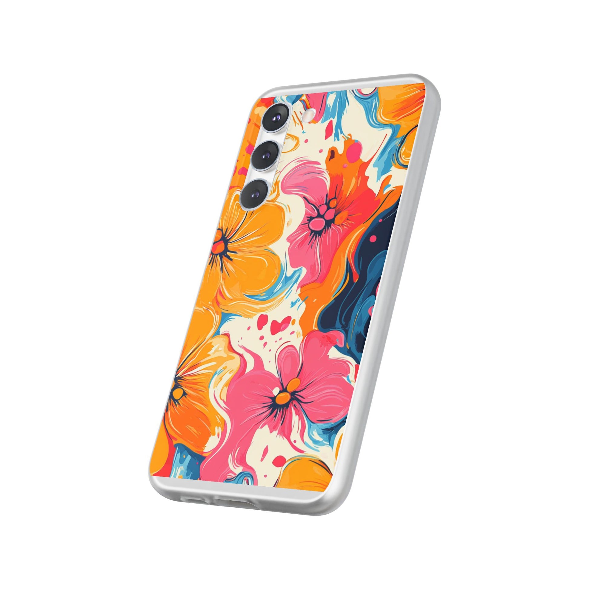 Vibrant Abstract Floral Flexi Case, Artsulli - Art is Long, Life is Short, Phone Case, , , , , , , 
