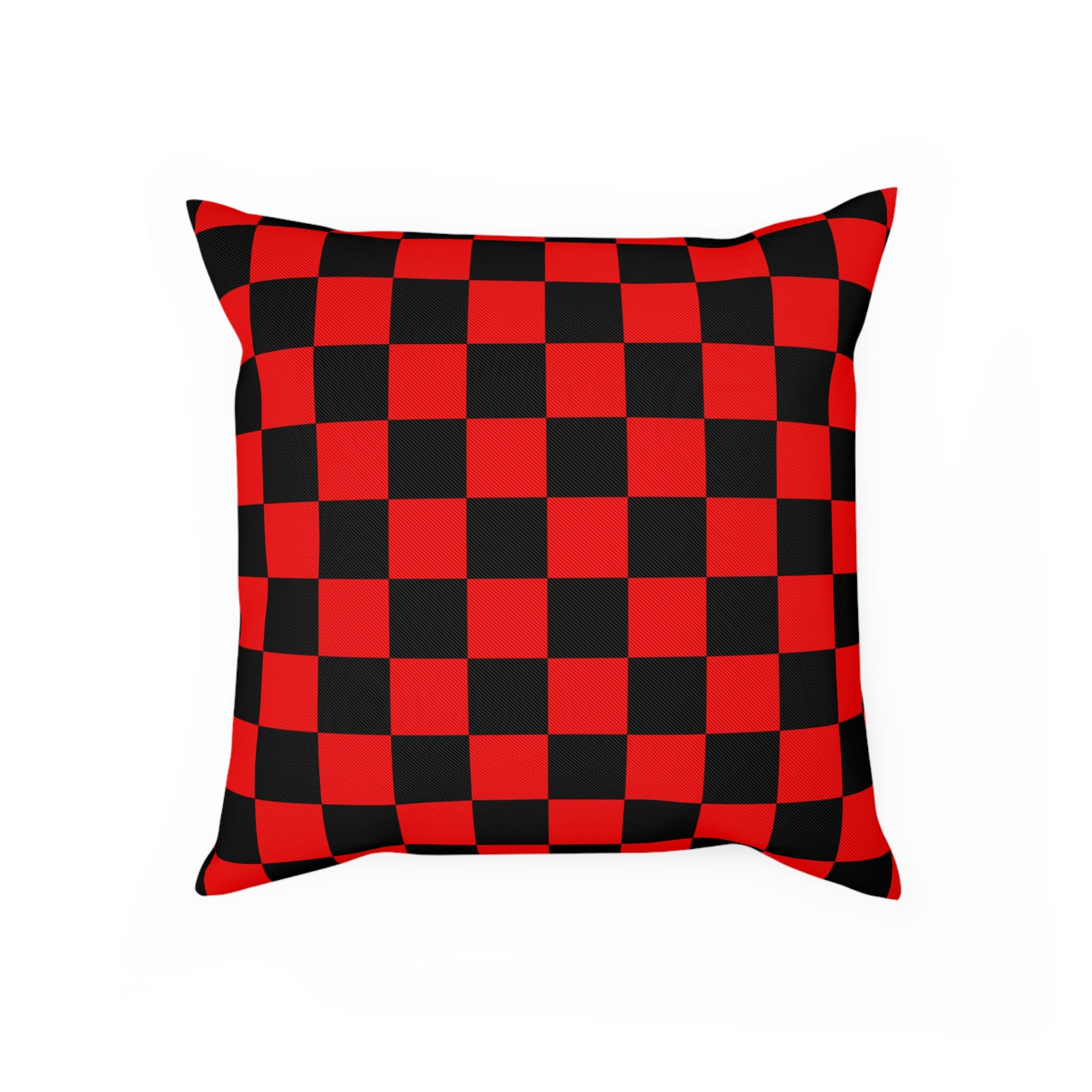 Checkerboard Red and Black Cushion, Artsulli - Art is Long, Life is Short, Home Decor, Size, 15.7" × 15.7", , , , , 15255976924617220195