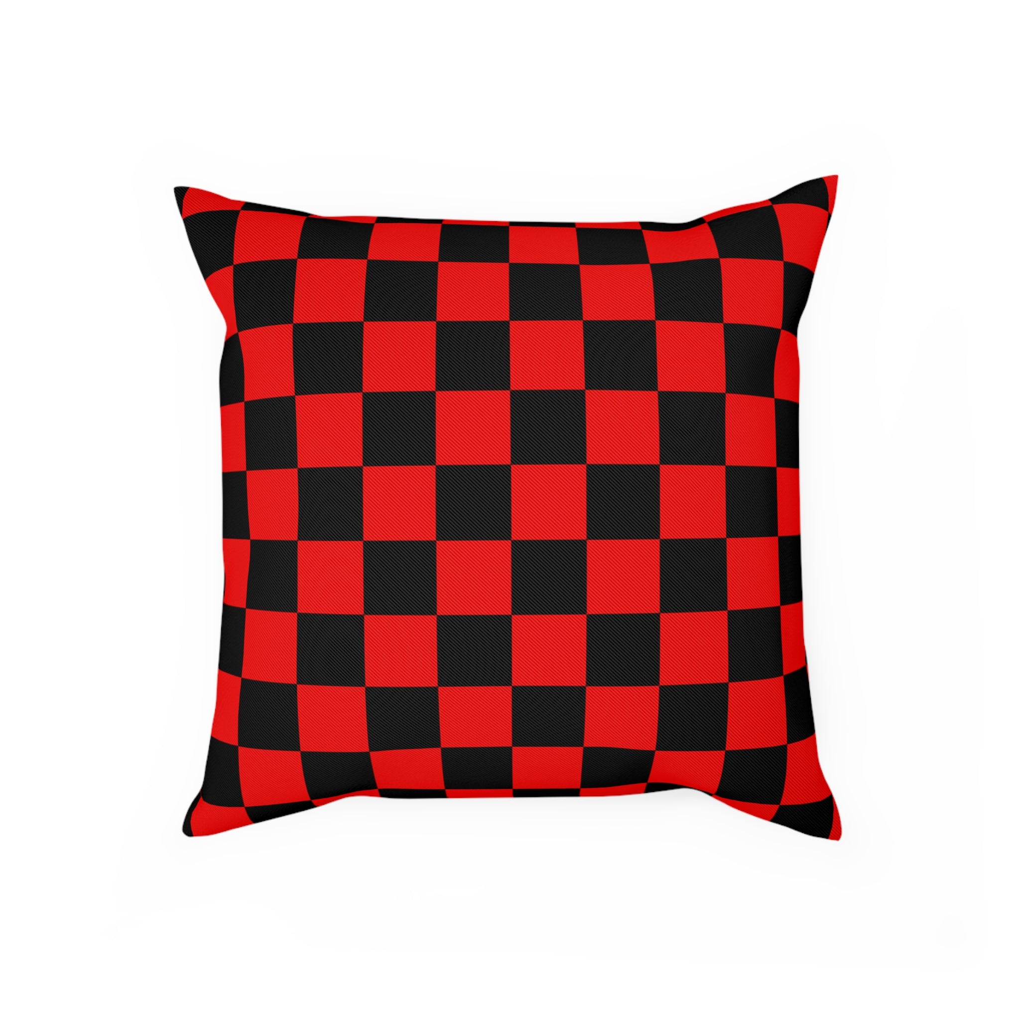 Checkerboard Red and Black Cushion, Artsulli - Art is Long, Life is Short, Home Decor, Size, 15.7" × 15.7", , , , , 15255976924617220195