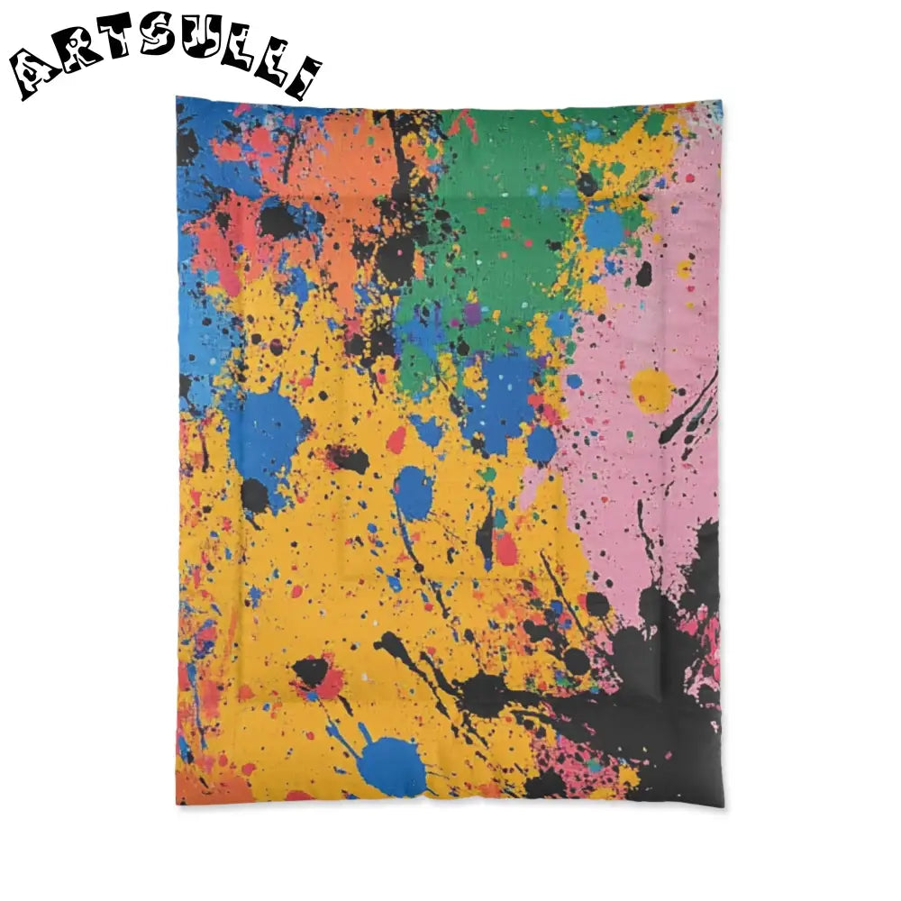 JAKKOUTTHEBXX The Colors Of Paint Splatter Comforter JAKKOUTTHEBXX