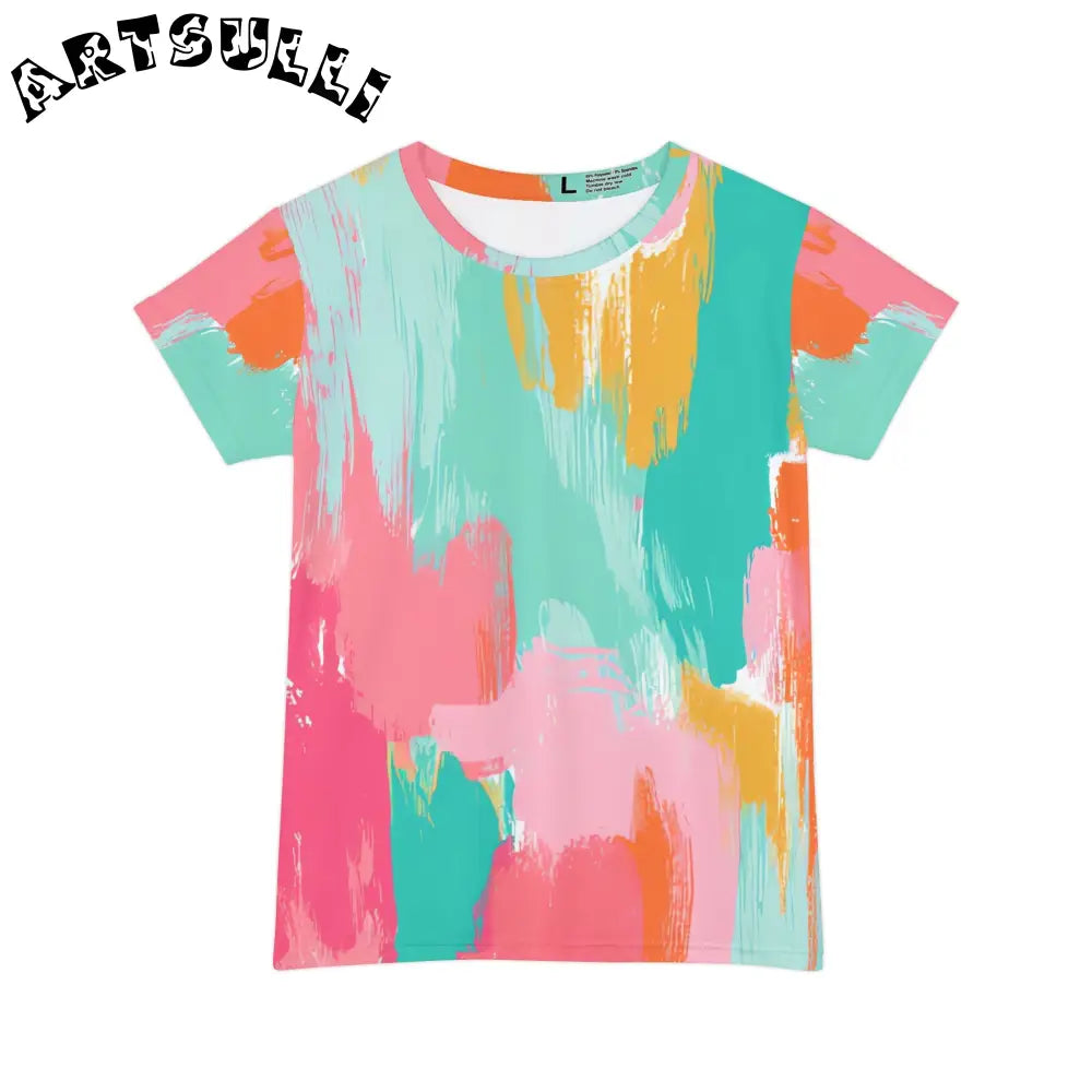 JAKKOUTTHEBXX Preppy Pixel Bloom Women’s Short Sleeve Shirt (AOP)