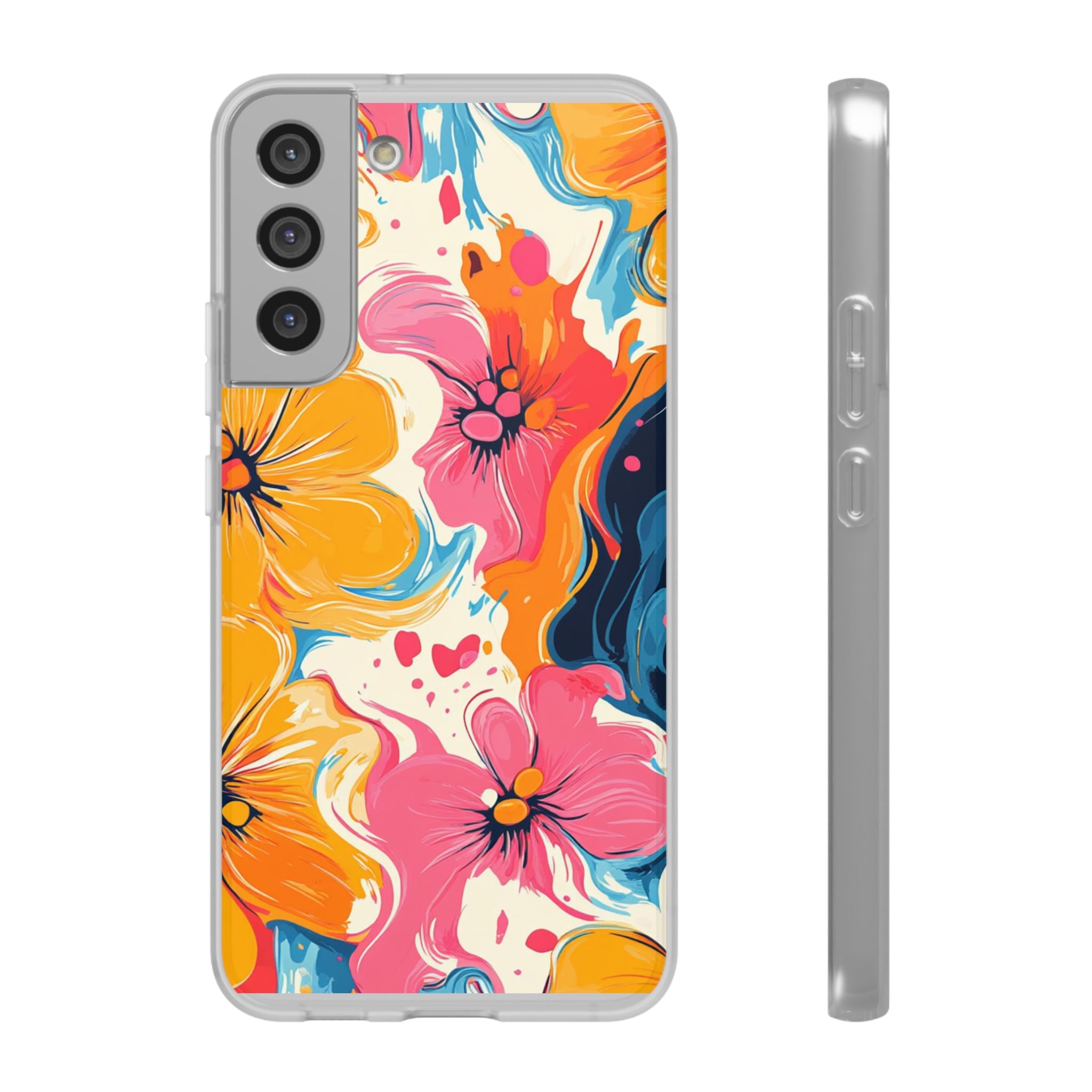Vibrant Abstract Floral Flexi Case, Artsulli - Art is Long, Life is Short, Phone Case, Size, Samsung Galaxy S22 Plus, , , , , 87974347971468725227