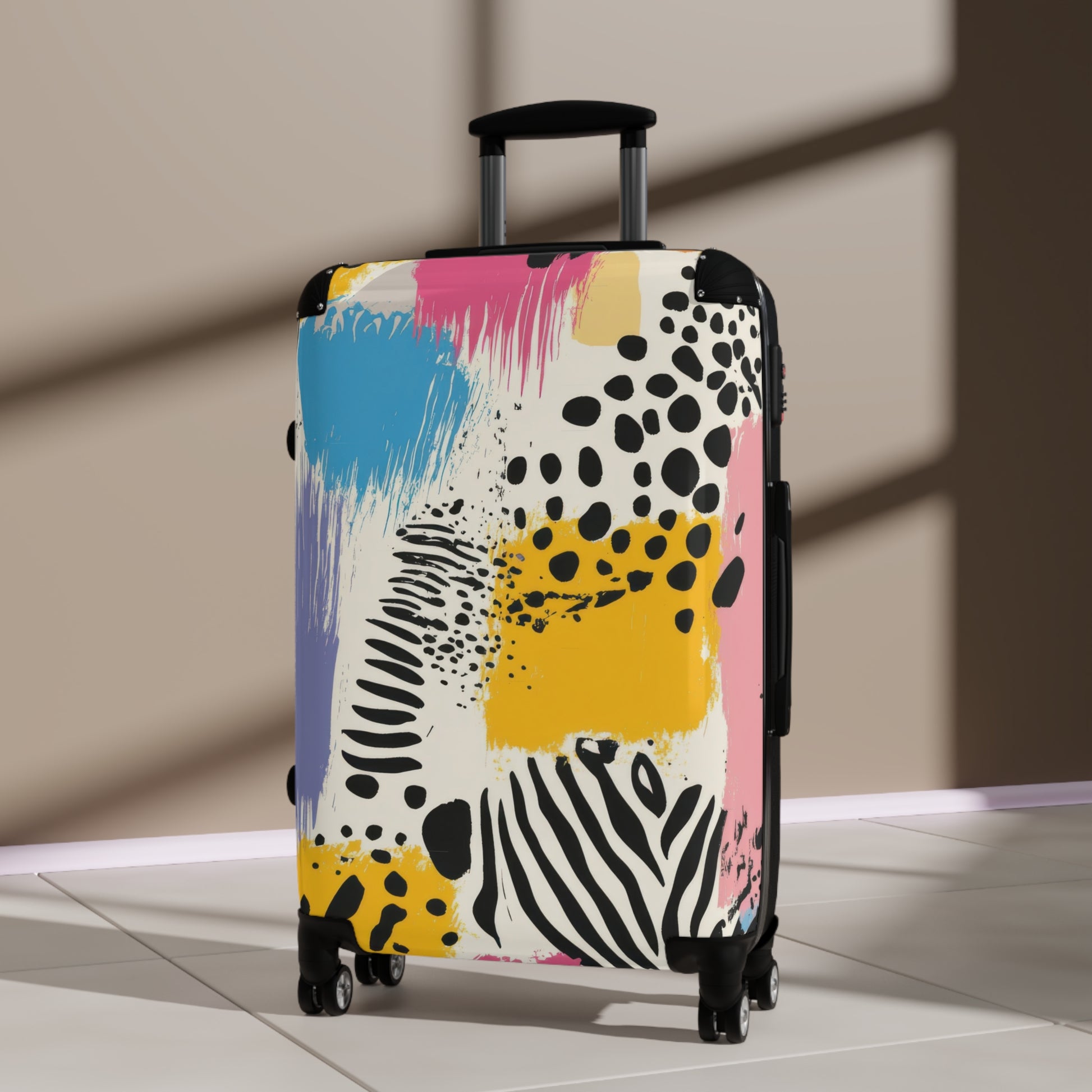 Rae Zebra Rhapsody II Suitcase, Artsulli - Art is Long, Life is Short, Bags, , , , , , , 