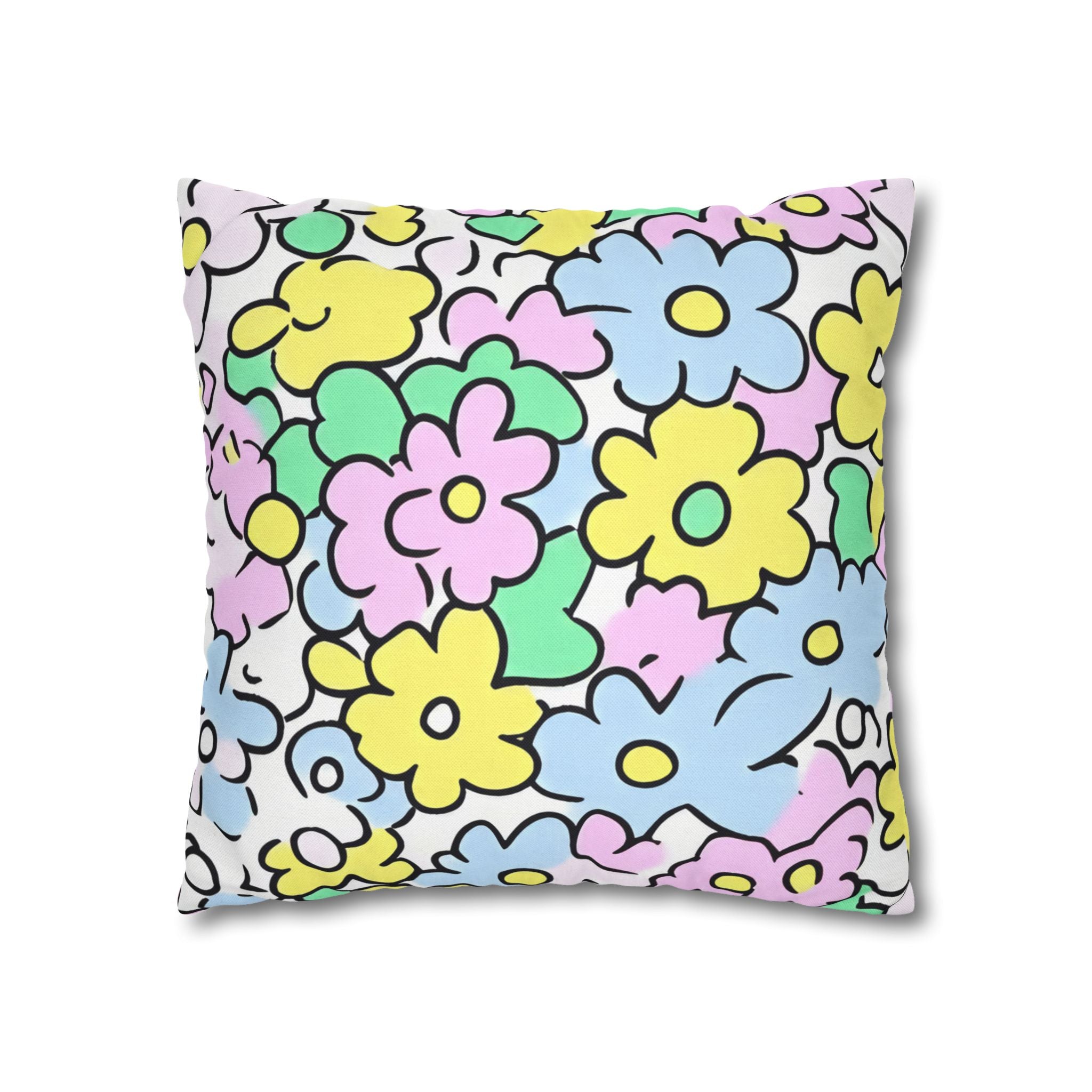Spun Polyester Square Pillowcase