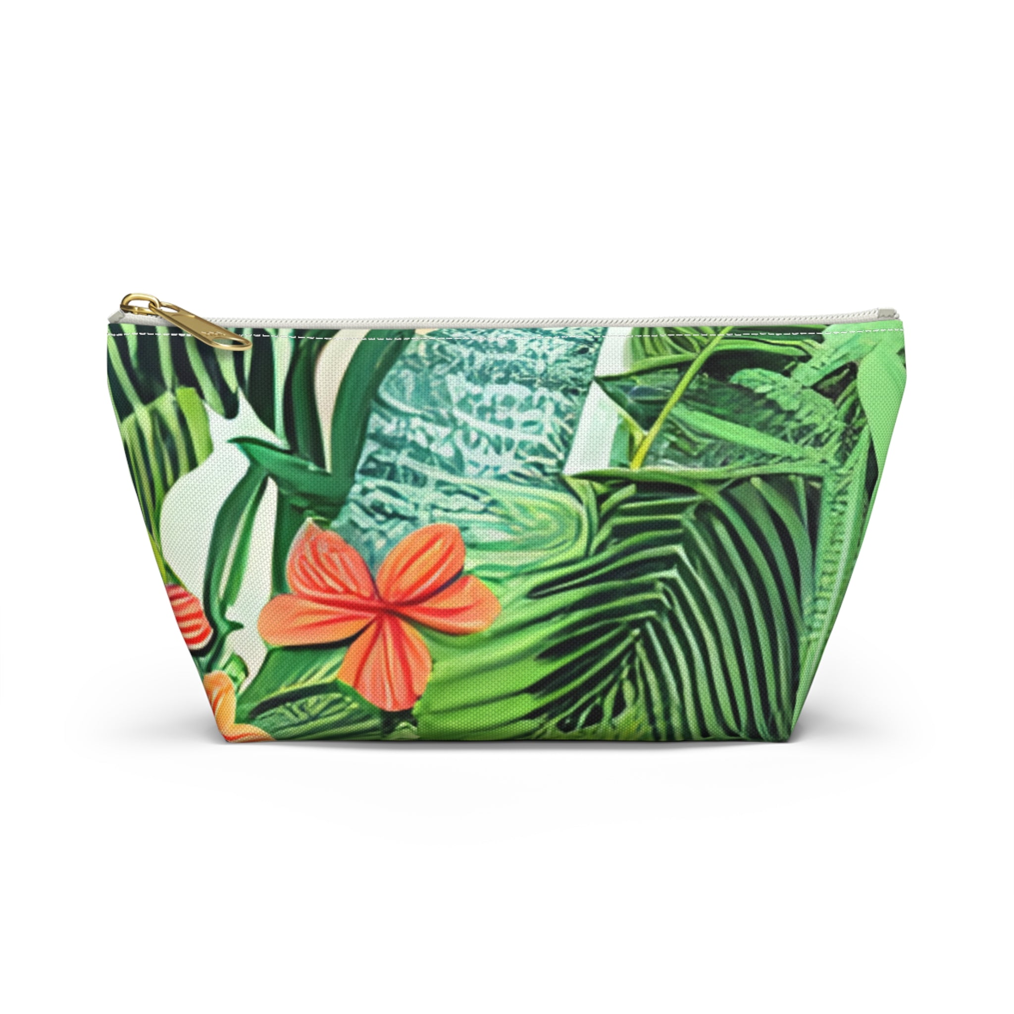 Jungle Zebra Art Accessory Pouch w T-bottom, Artsulli - Art is Long, Life is Short, Bags, Size, Small, Color, White zipper, , , 62054722521964