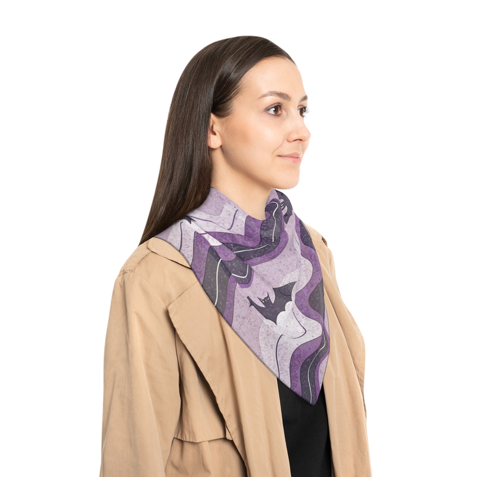 Bat Wave Poly Scarf, Artsulli - Art is Long, Life is Short, Accessories, , , , , , , 