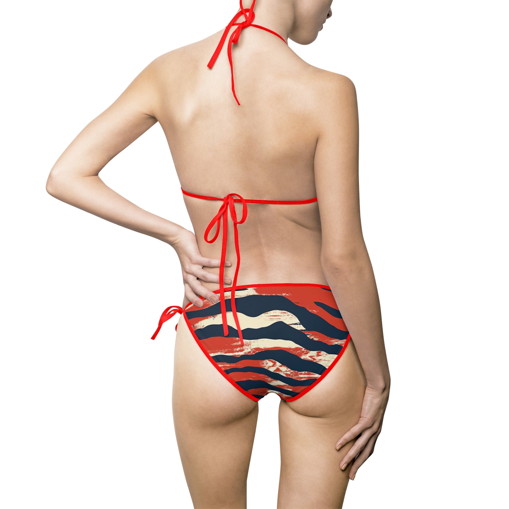 Camo Tiger Stripes Women's Bikini Swimsuit (AOP), Artsulli - Art is Long, Life is Short, All Over Prints, , , , , , , 