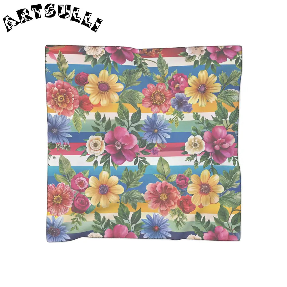JAKKOUTTHEBXX Colorful Floral and Stripe Scarf 2025