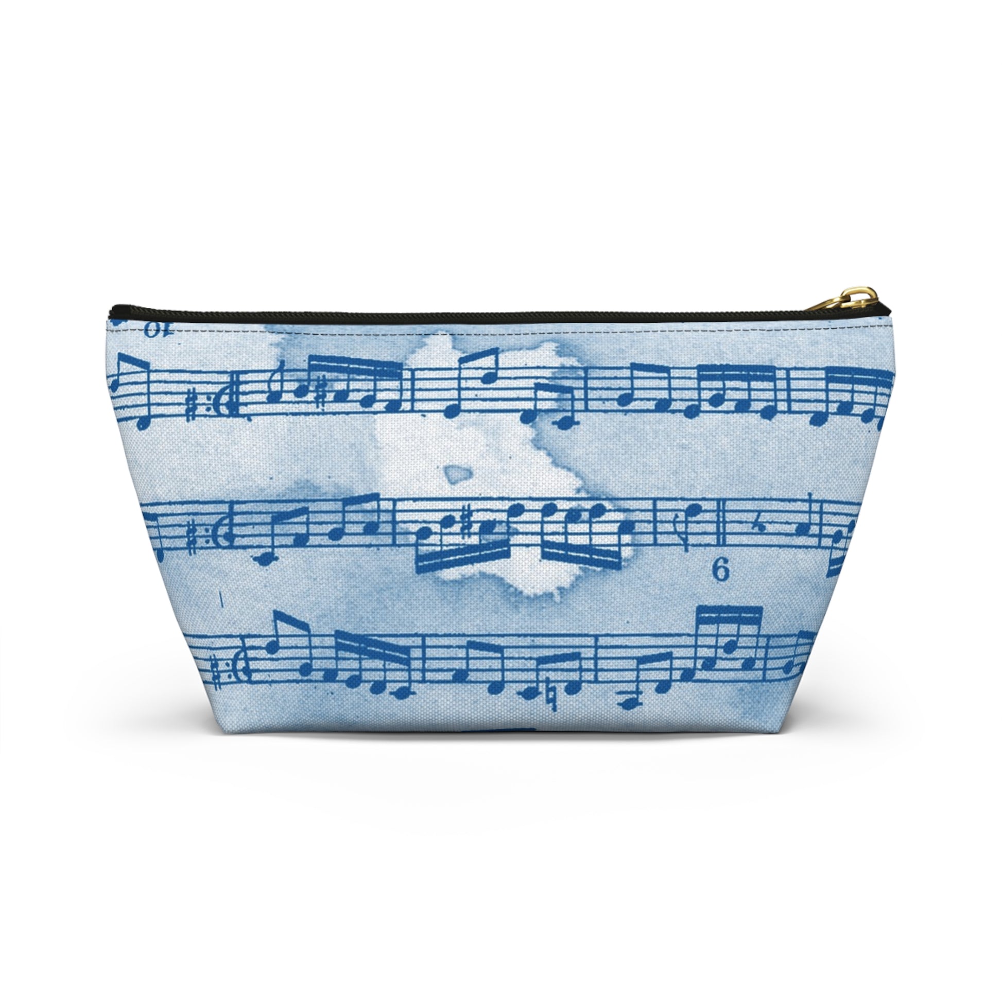 Drip Spill Type Beat Sheet Music Blue Accessory Pouch w T-bottom, Artsulli - Art is Long, Life is Short, Bags, , , , , , , 