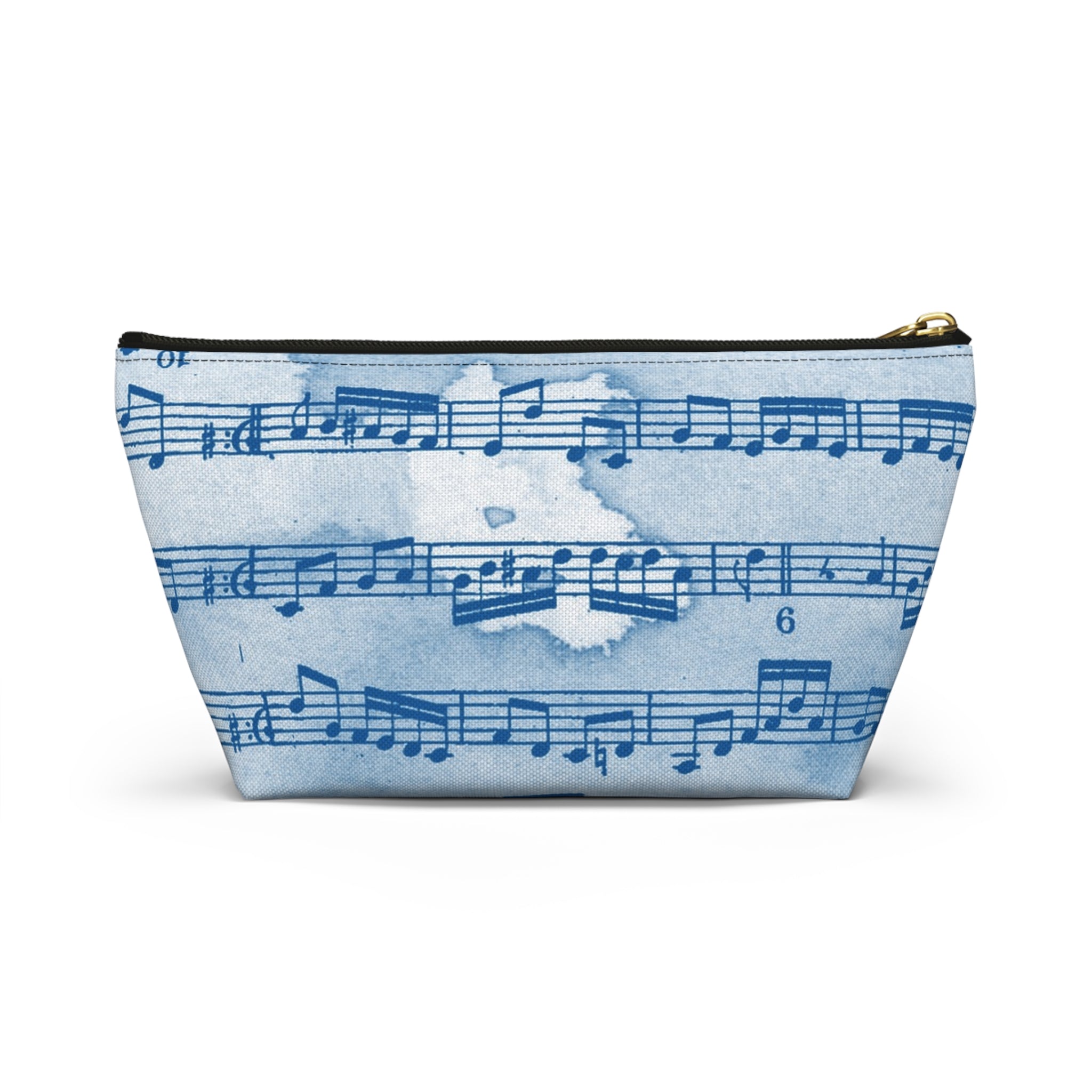 Drip Spill Type Beat Sheet Music Blue Accessory Pouch w T-bottom, Artsulli - Art is Long, Life is Short, Bags, , , , , , , 