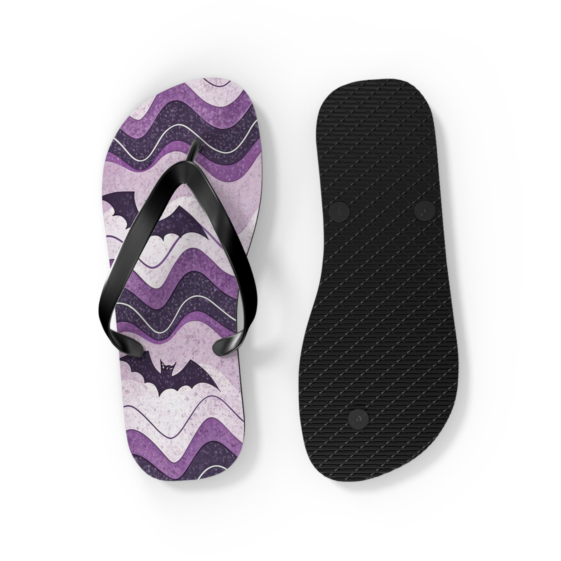Bat Wave Flip Flops, Artsulli - Art is Long, Life is Short, Shoes, , , , , , , 