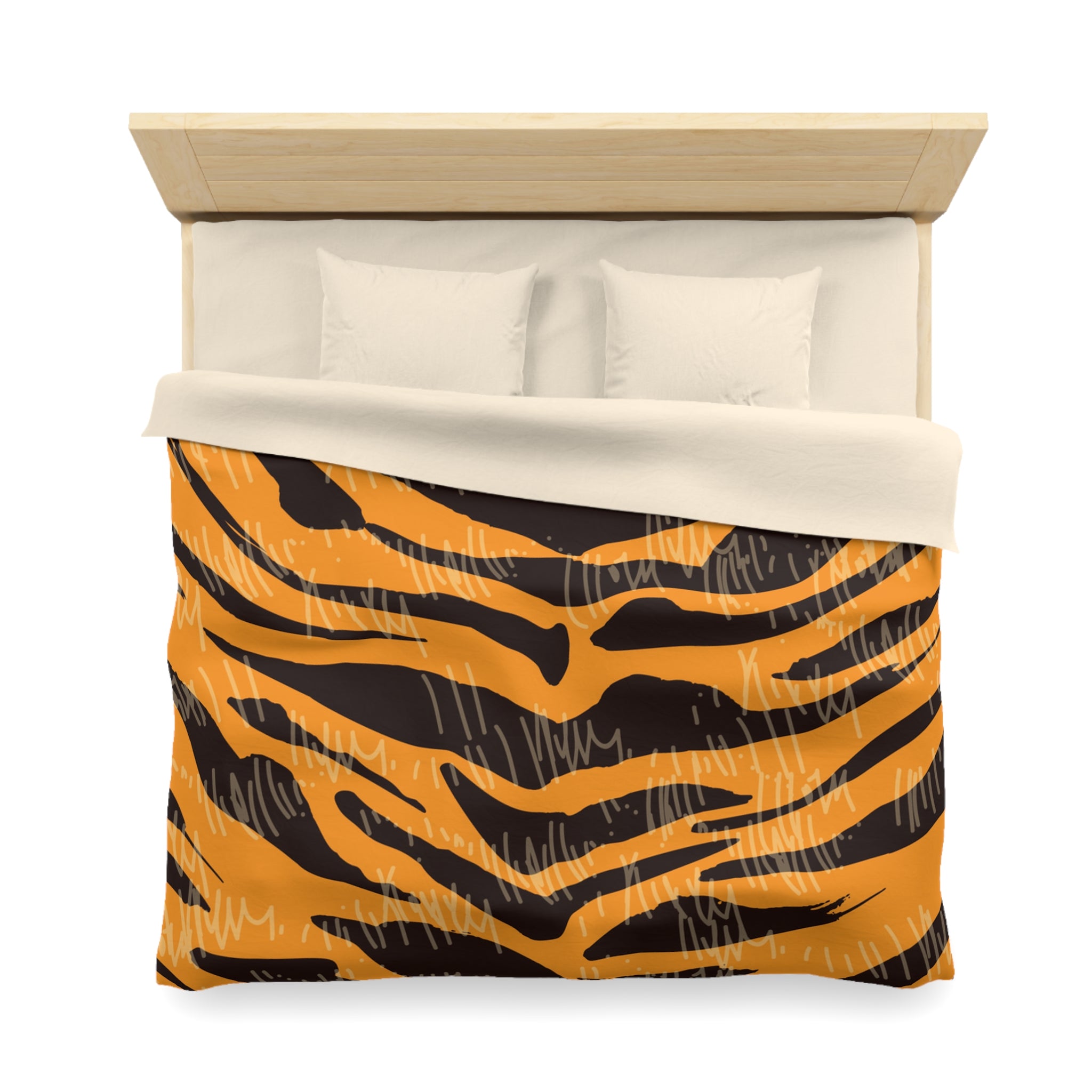 Tiger Scratches Orange & Black Microfiber Duvet Cover, Artsulli - Art is Long, Life is Short, Home Decor, , , , , , , 