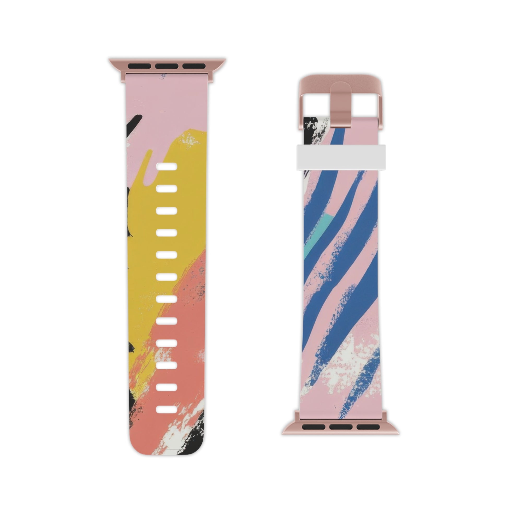Wild Zebra Stripes x Paint Brush Strokes Multi-Color IV Watch Band for Apple Watch, Artsulli - Art is Long, Life is Short, Accessories, , , , , , , 