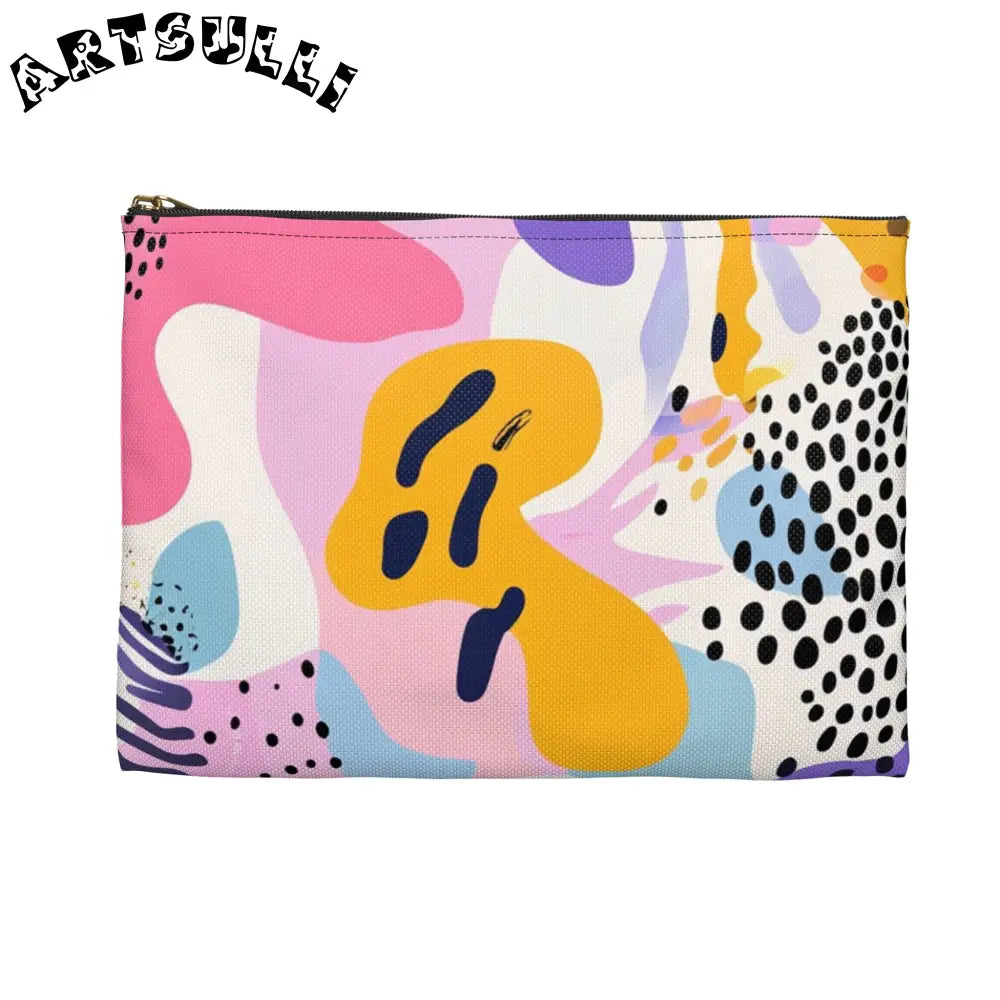 JAKKOUTTHEBXX Colorful Abstract Dots and Shapes II Accessory Pouch