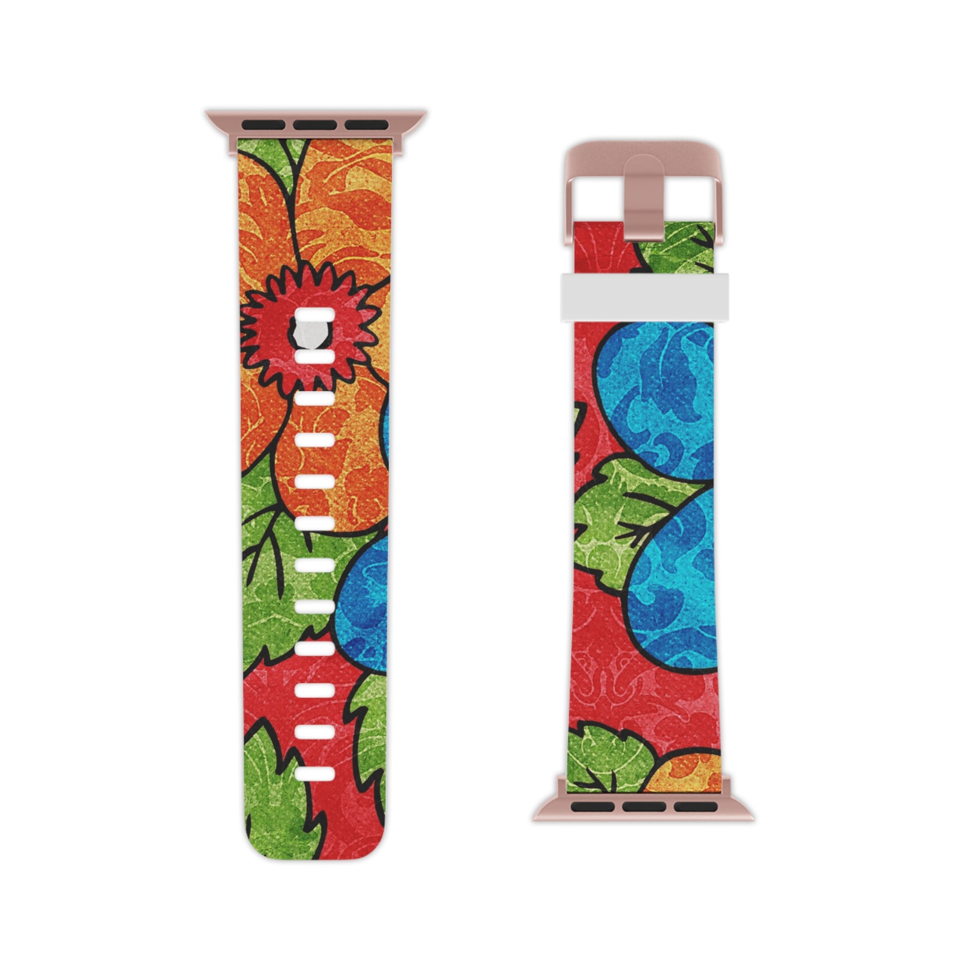 Groovy Red Floral Kl III Watch Band for Apple Watch, Artsulli - Art is Long, Life is Short, Accessories, , , , , , , 