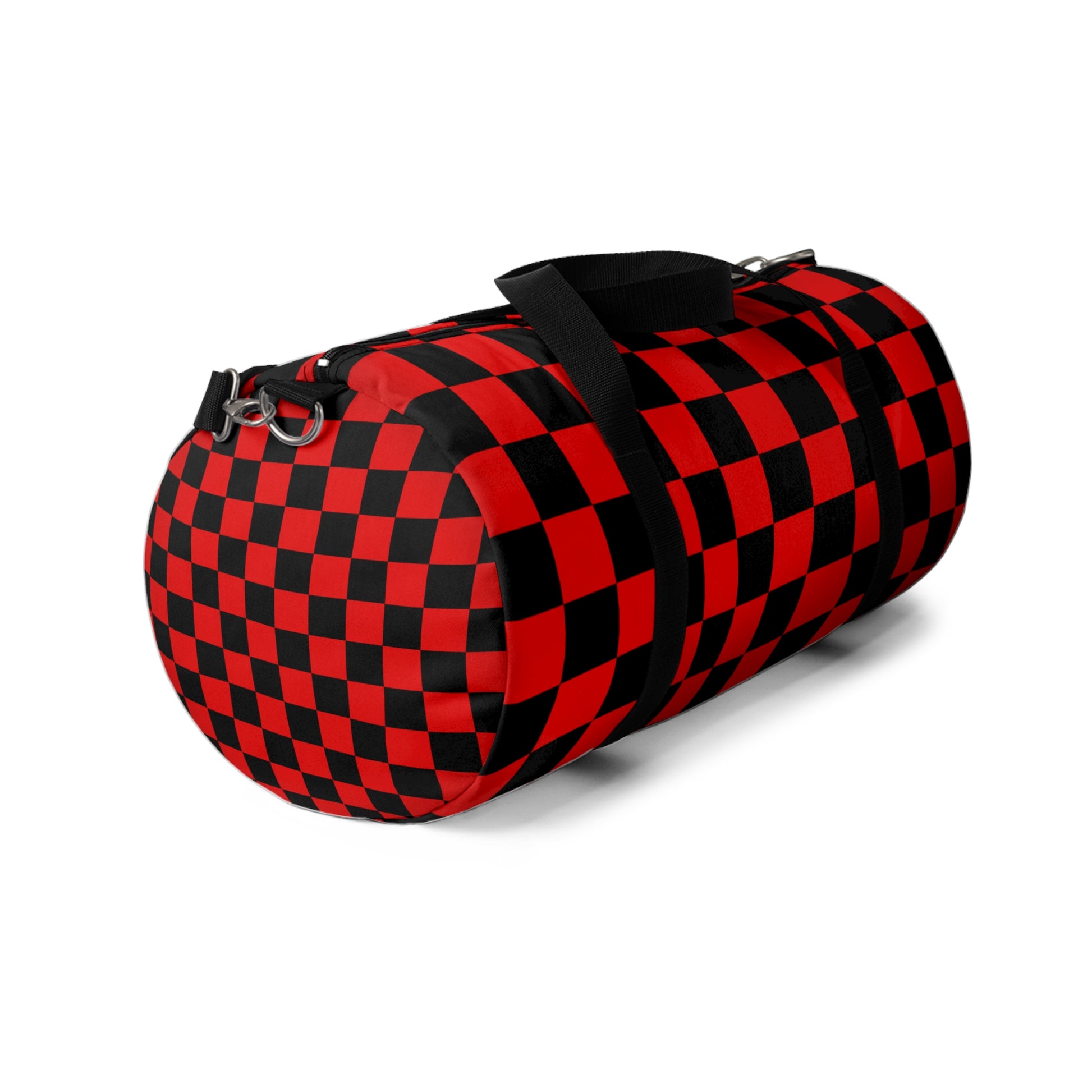 Checkerboard Red and Black Duffel Bag, Artsulli - Art is Long, Life is Short, Bags, , , , , , , 