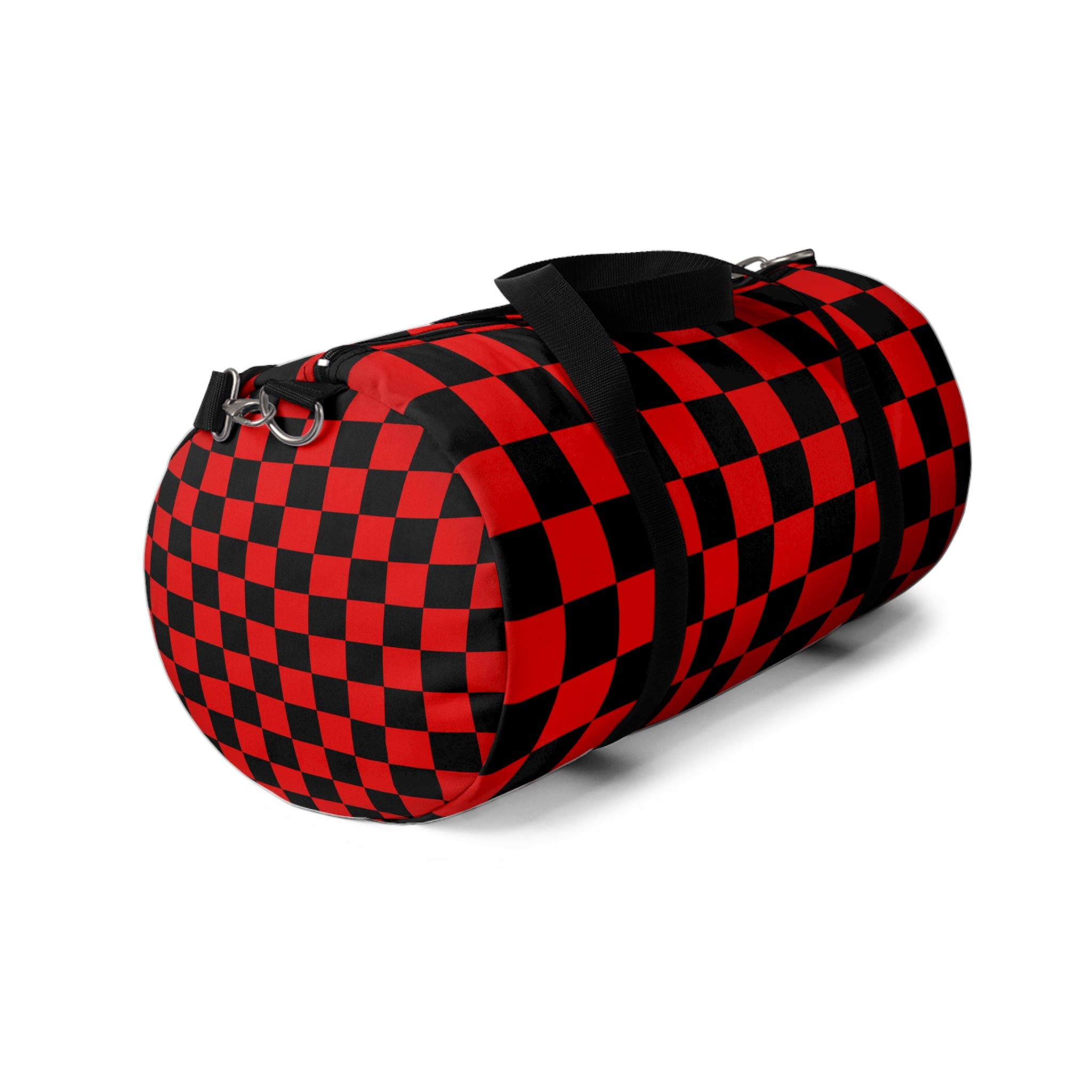 Checkerboard Red and Black Duffel Bag, Artsulli - Art is Long, Life is Short, Bags, , , , , , , 