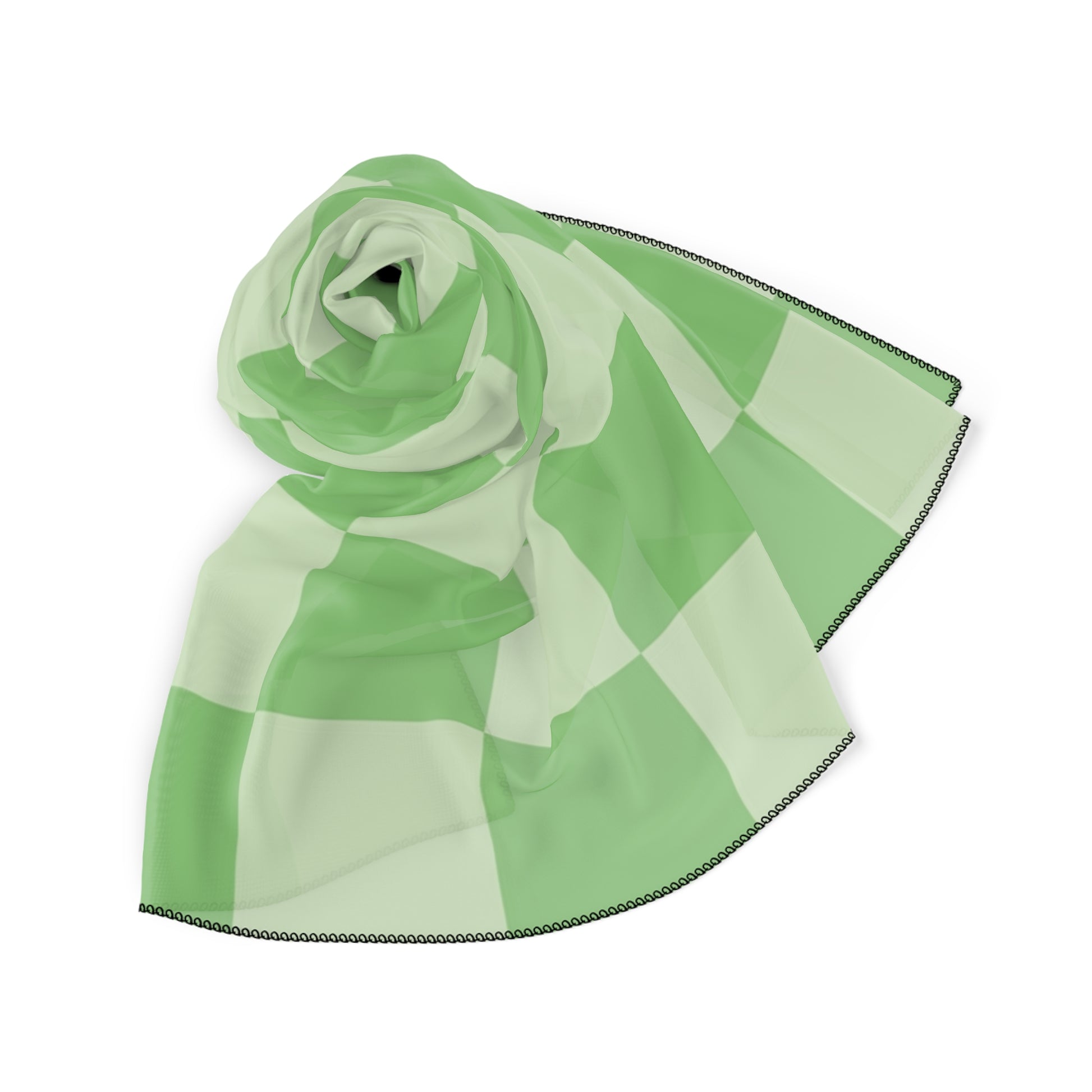 Checkerboard Green Poly Scarf, Artsulli - Art is Long, Life is Short, Accessories, , , , , , , 