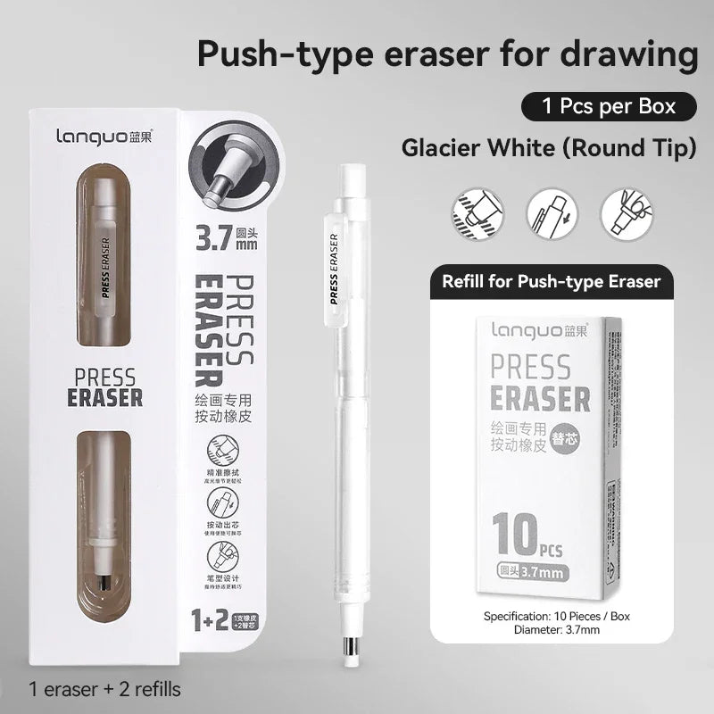 Buy The Best By Artsulli - Art is Long Life Short - Eraser Mechanical Rubber Refillable Pen Sketch Drawing Press Retractable Pencil