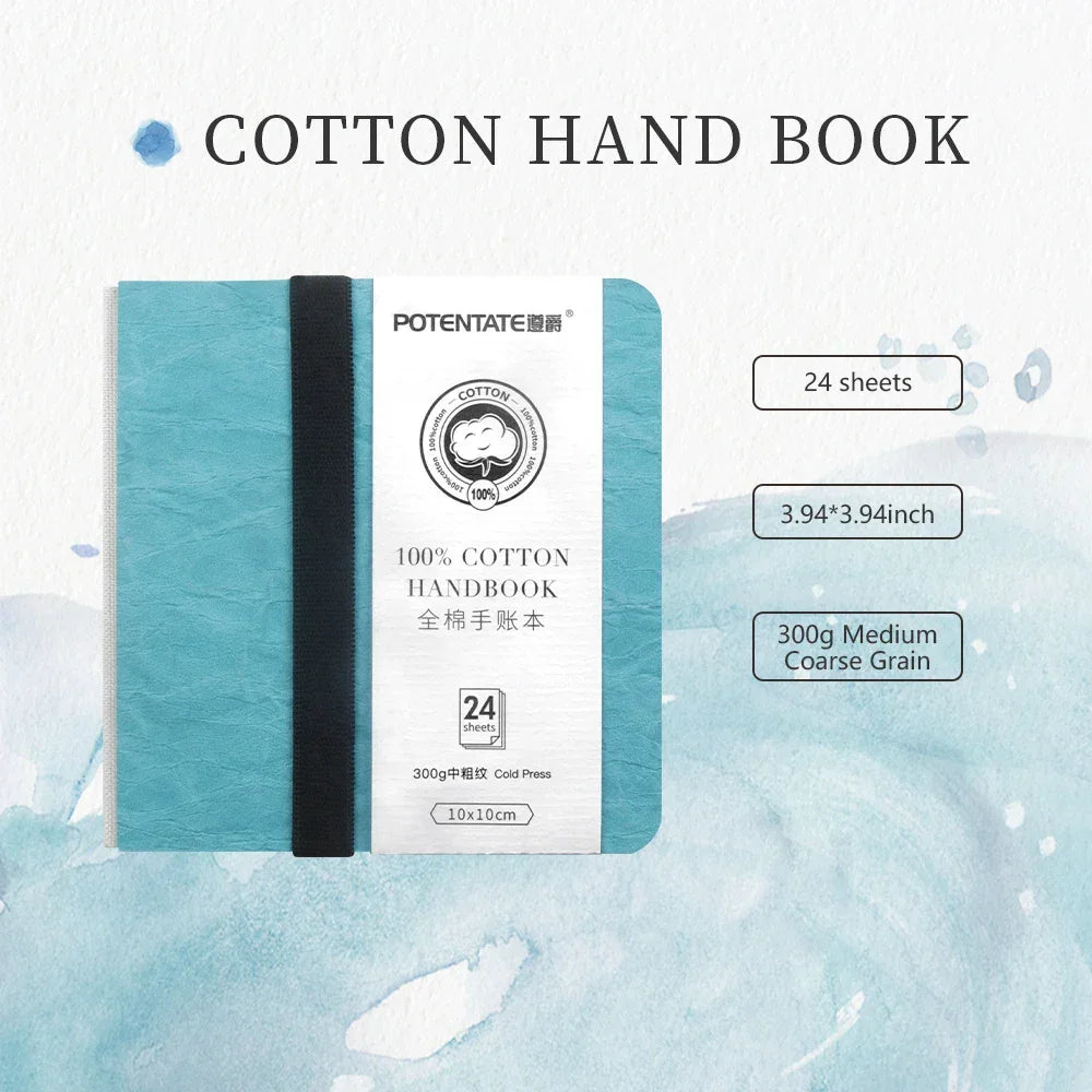 Buy The Best By Artsulli - Art is Long Life Short - POTENTATE Blue Color Watercolor Journal Drawing Book Hand Notebook Sketch Pad 100%