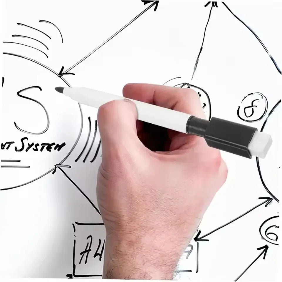 Buy The Best By Artsulli - Art is Long Life Short - Whiteboard Marker Pen Black Dry Erase Caps 2 in 1 Markers Writing Drawing Pens