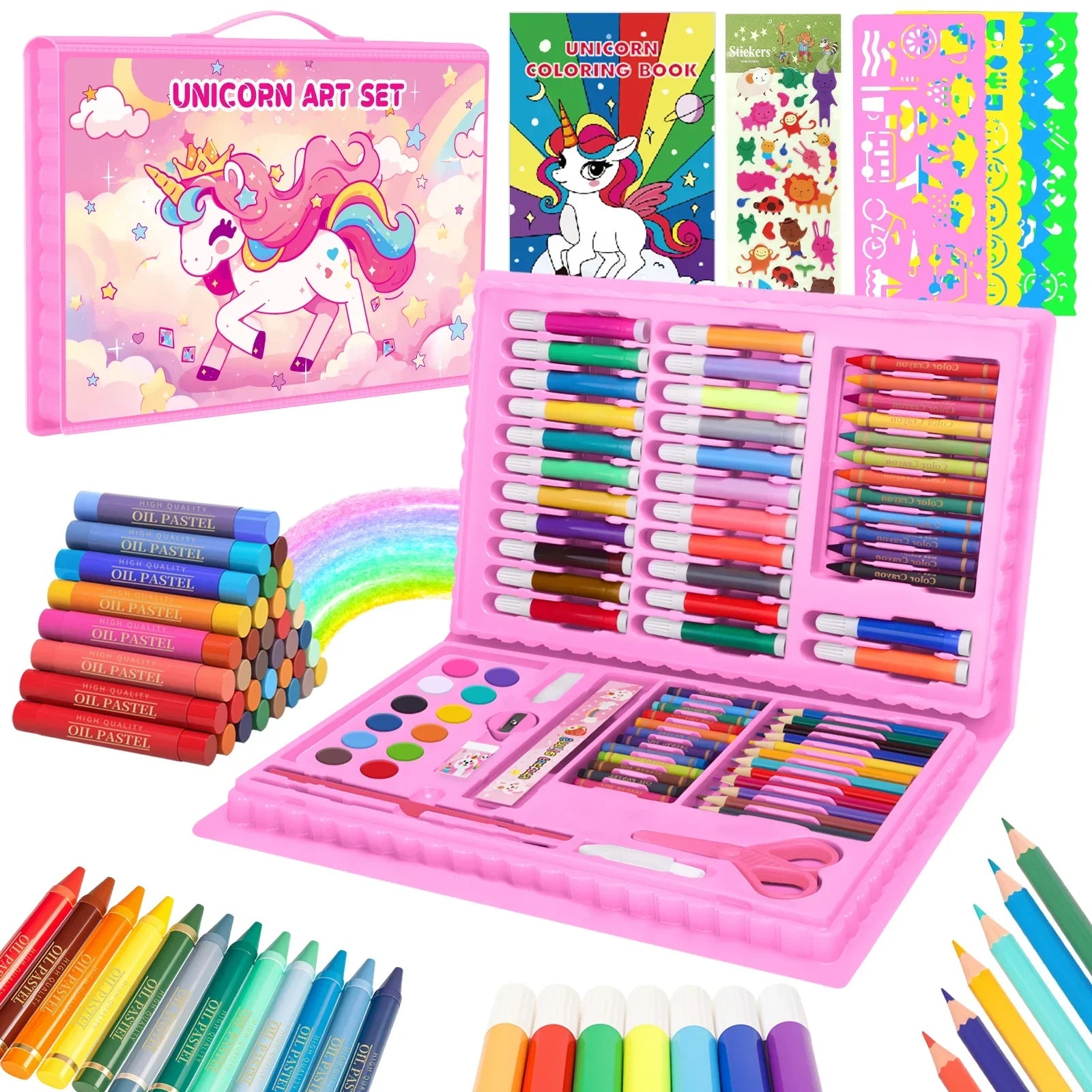 Buy The Best By Artsulli - Art is Long Life Short - 100+ Piece Drawing Kit: Mermaid Craft Supplies with Washable Markers - Non-Toxic Set