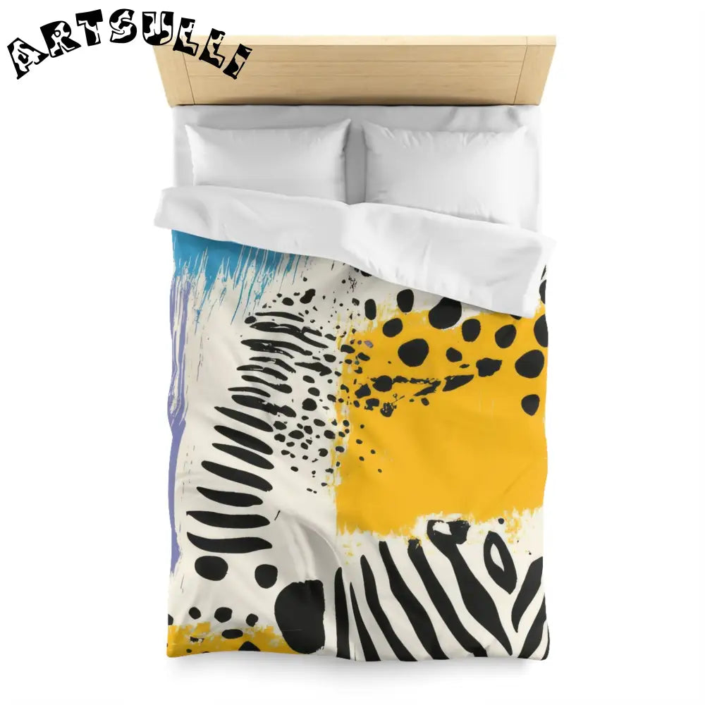 JAKKOUTTHEBXX Rae Zebra Rhapsody Microfiber Duvet Cover