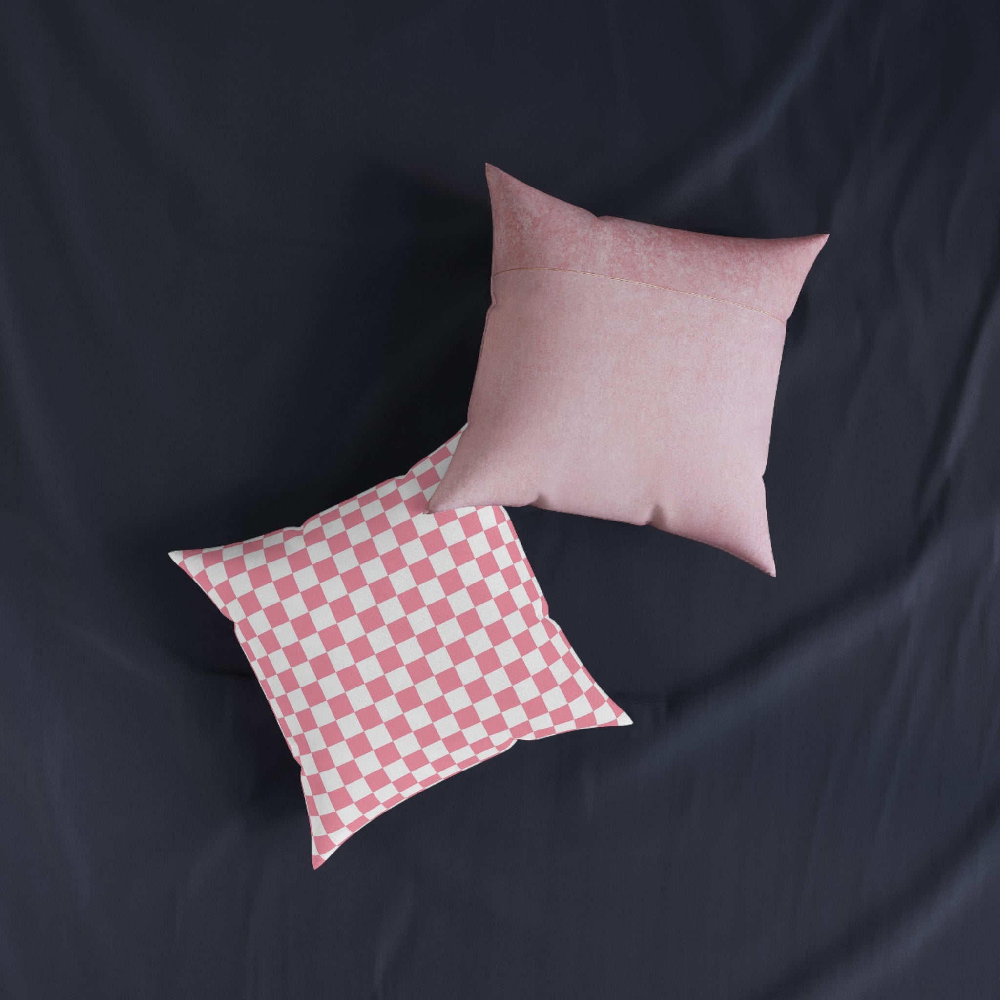 Brigandine Checkered Scene Square Pillow - Pink Back, Artsulli - Art is Long, Life is Short, Home Decor, , , , , , , 
