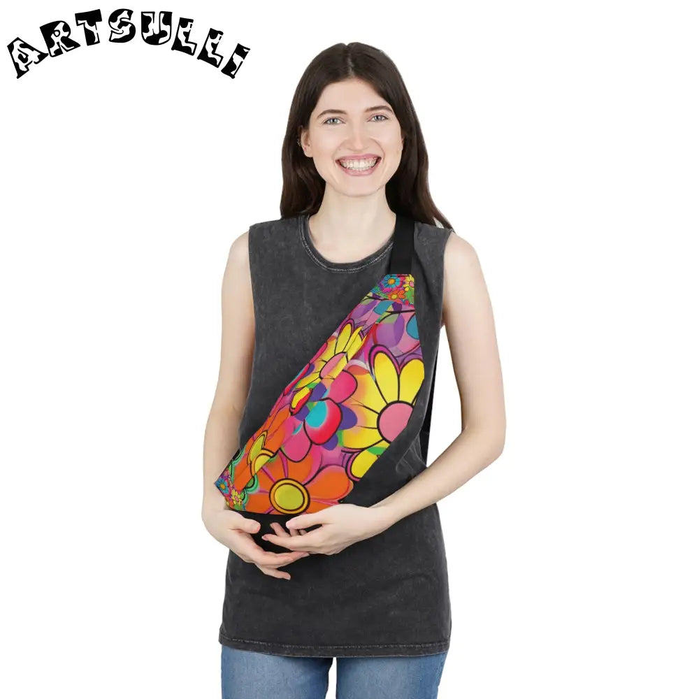 JAKKOUTTHEBXX Chromatic Daisy Dream Large Fanny Pack JAKKOUTTHEBXX