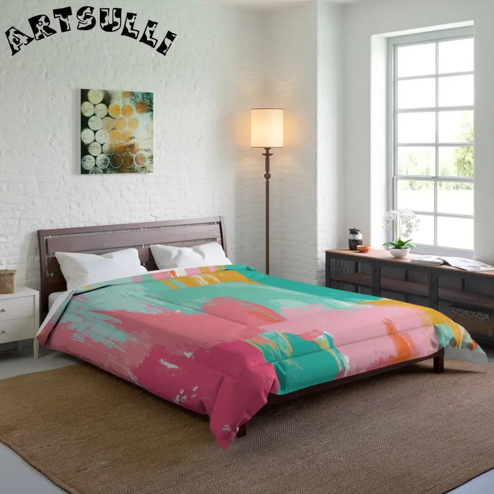 JAKKOUTTHEBXX Preppy Pixel Bloom Comforter JAKKOUTTHEBXX Artsulli