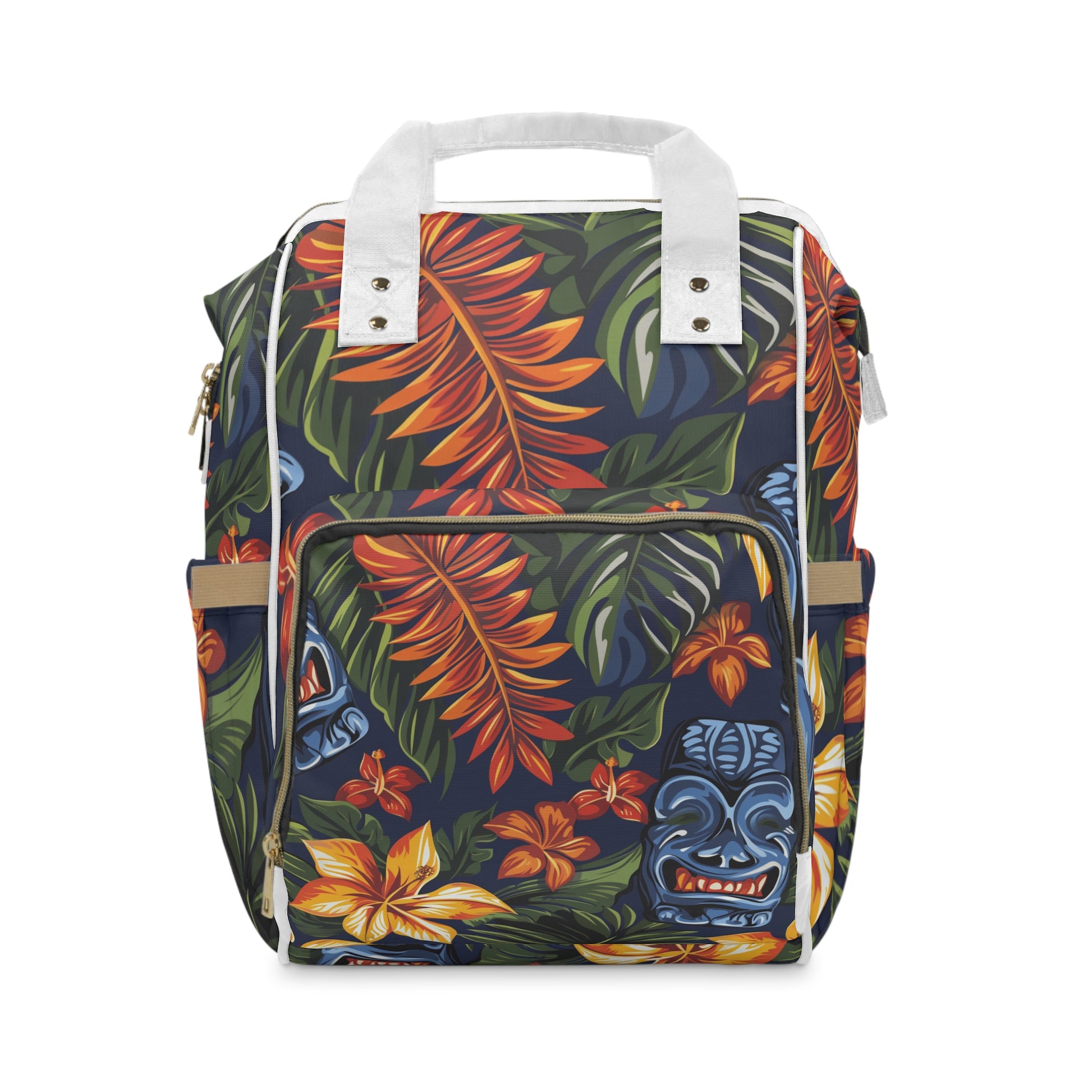 Tiki Bloom Navy Multifunctional Diaper Backpack, Artsulli - Art is Long, Life is Short, Bags, Size, 15.0" × 10.8" × 6.7'', , , , , 21439956037414886169
