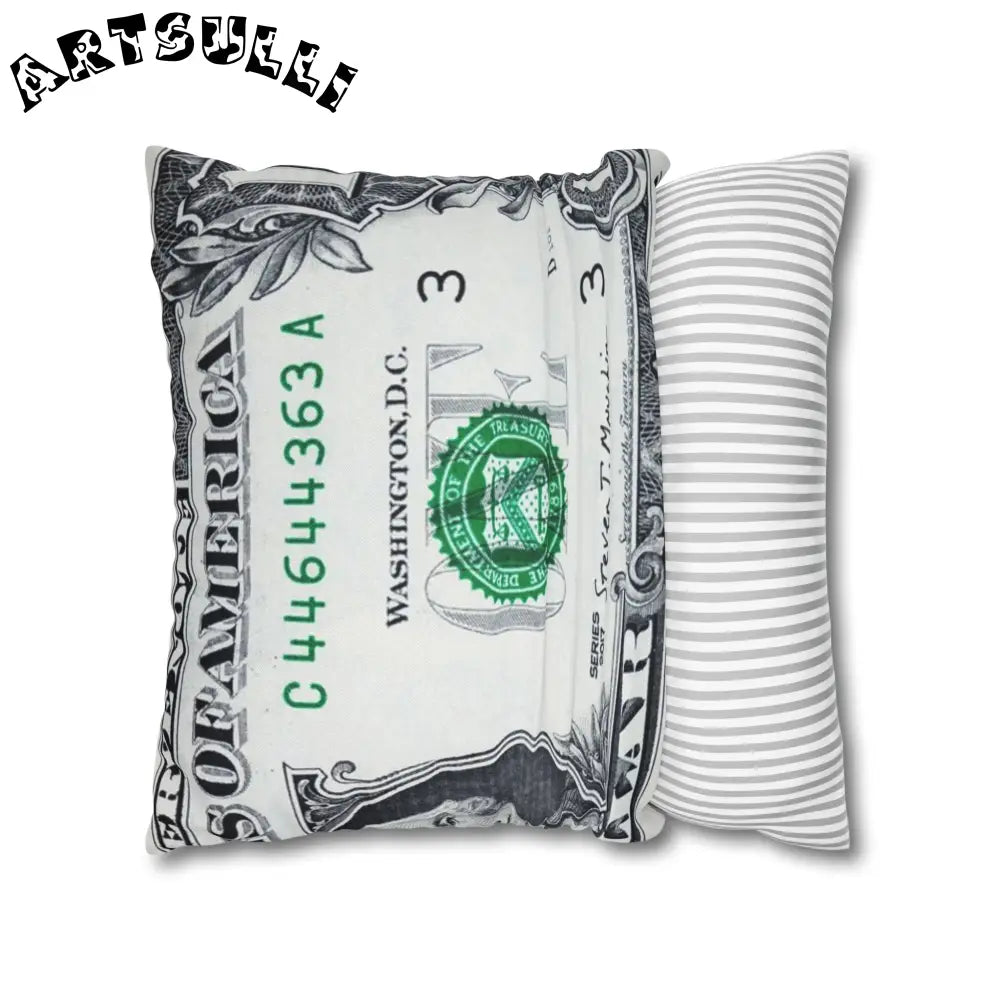 JAKKOUTTHEBXX Dollar Bill Created Art Environment Pillow 2025