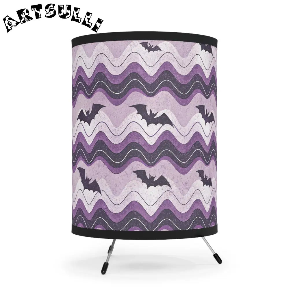 JAKKOUTTHEBXX Bat Wave Tripod Lamp with High-Res Printed Shade US\CA