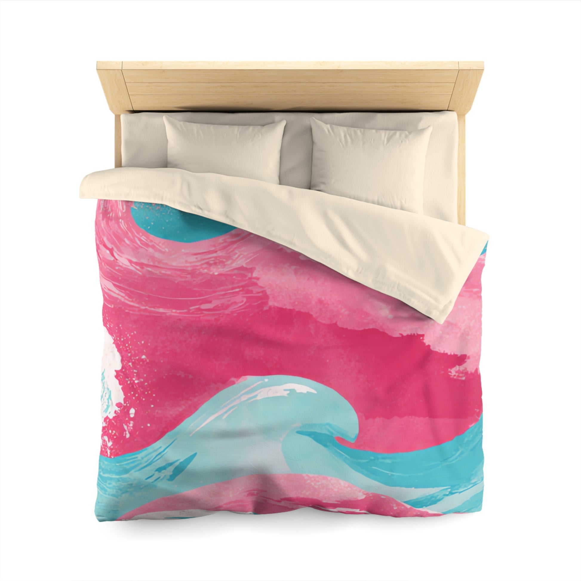 The Great Pastelwave Pink and Blue Microfiber Duvet Cover, Artsulli - Art is Long, Life is Short, Home Decor, , , , , , , 