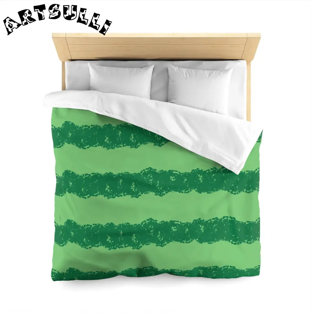 JAKKOUTTHEBXX Watermelon Green Microfiber Duvet Cover JAKKOUTTHEBXX
