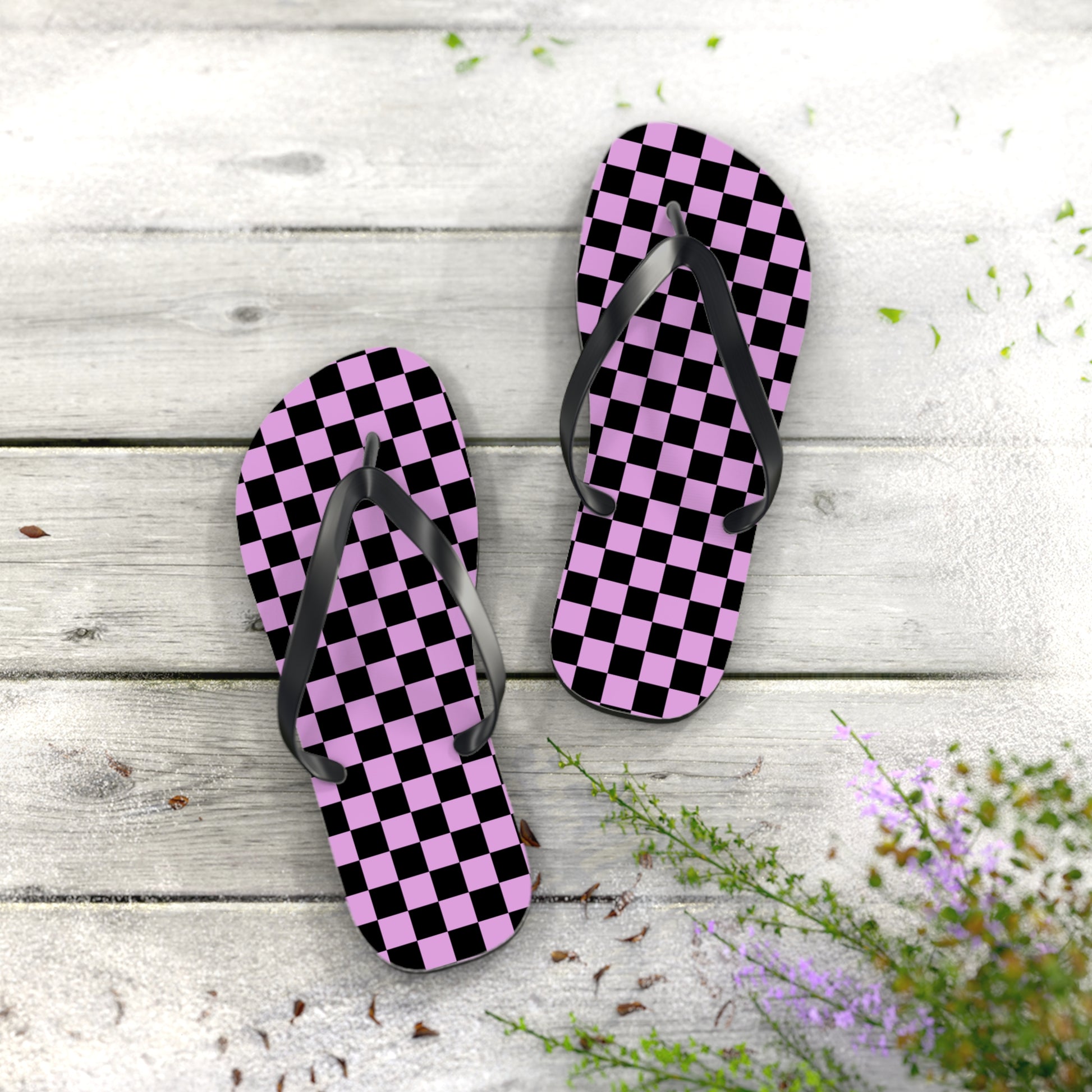 Pixel Punk Vision Flip Flops, Artsulli - Art is Long, Life is Short, Shoes, , , , , , , 