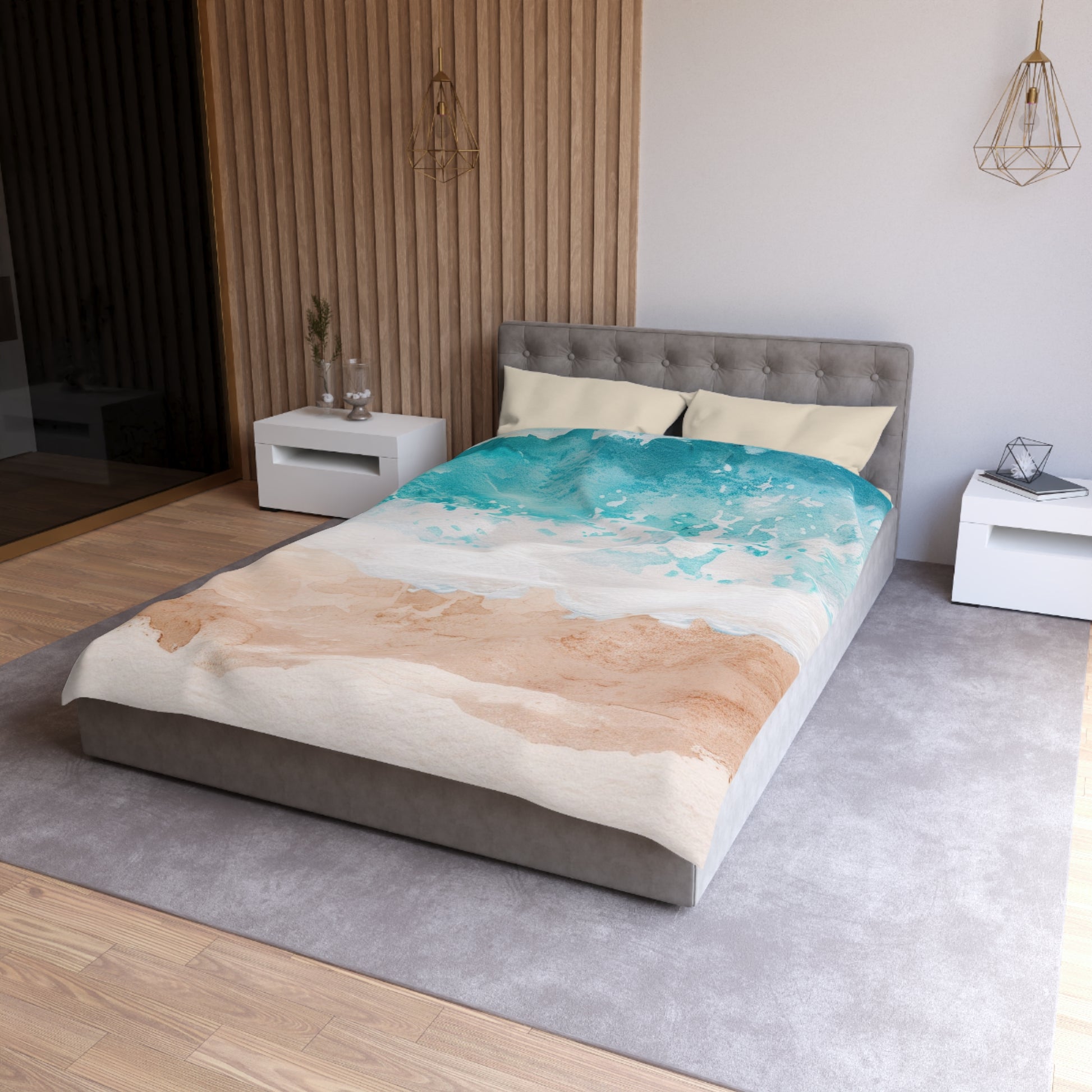 Seashore Microfiber Duvet Cover, Artsulli - Art is Long, Life is Short, Home Decor, , , , , , , 