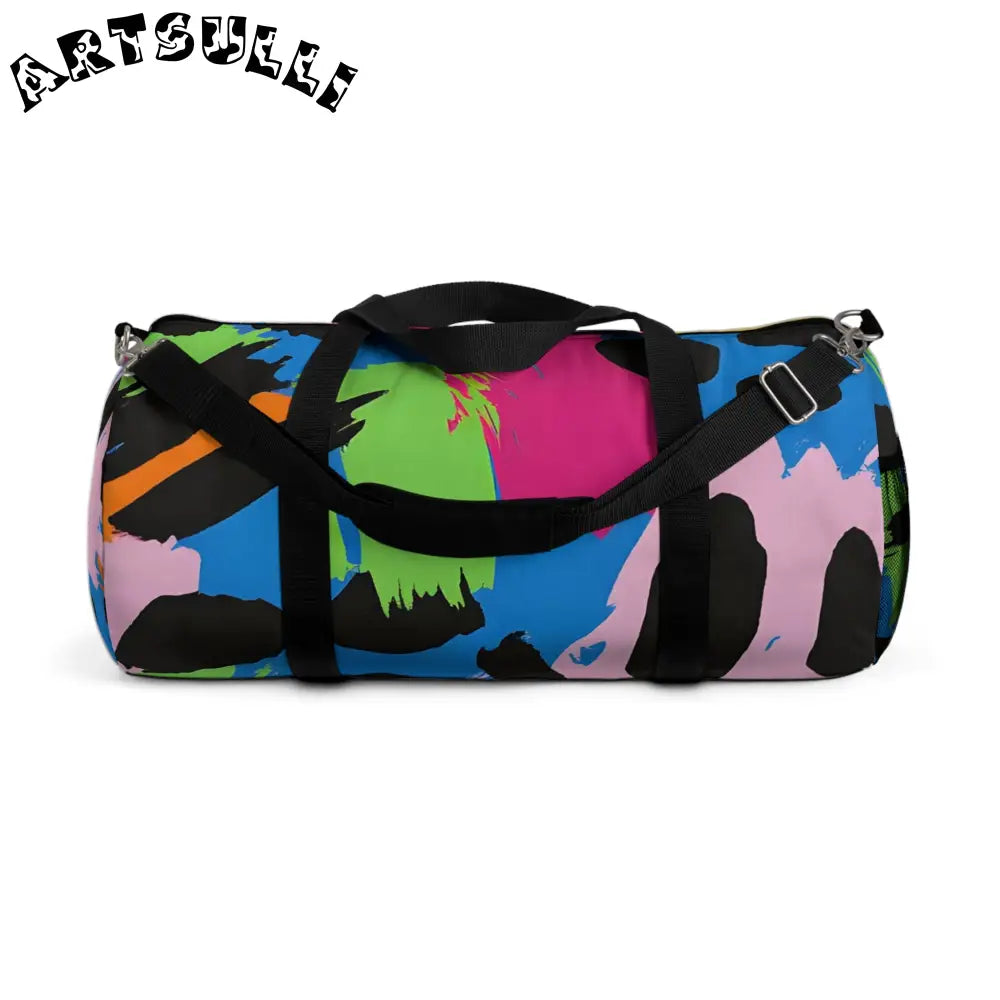 90s Neon Duffel Bag, Artsulli - Art is Long, Life is Short, Bags, Size, Large, , , , , 29594247843616392663