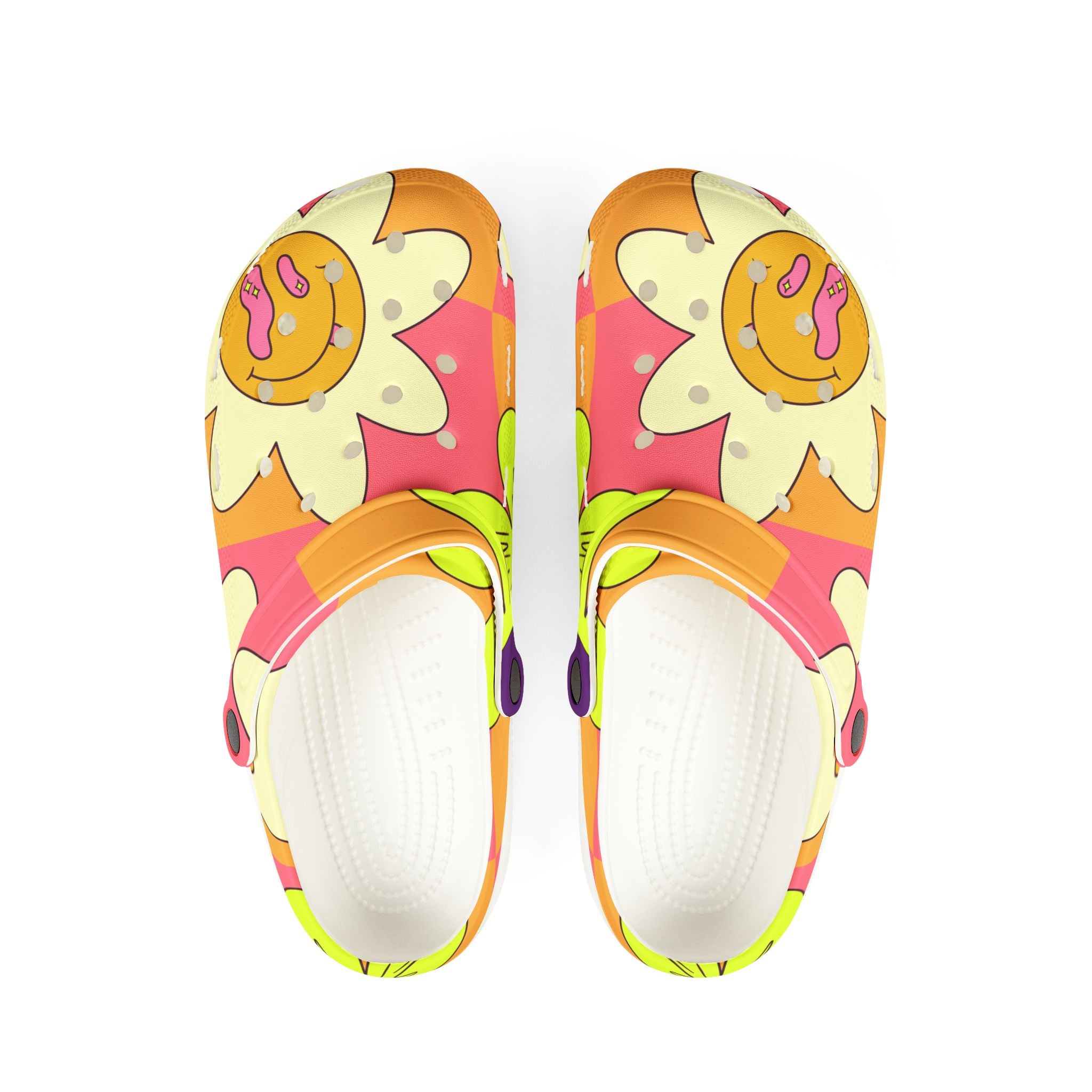 Trippy Sour Face Rave EVA Foam Rubber Shoes (AOP), Artsulli - Art is Long, Life is Short, Shoes, Size, US 6 (Women's), Color, White, , , 13870548735830