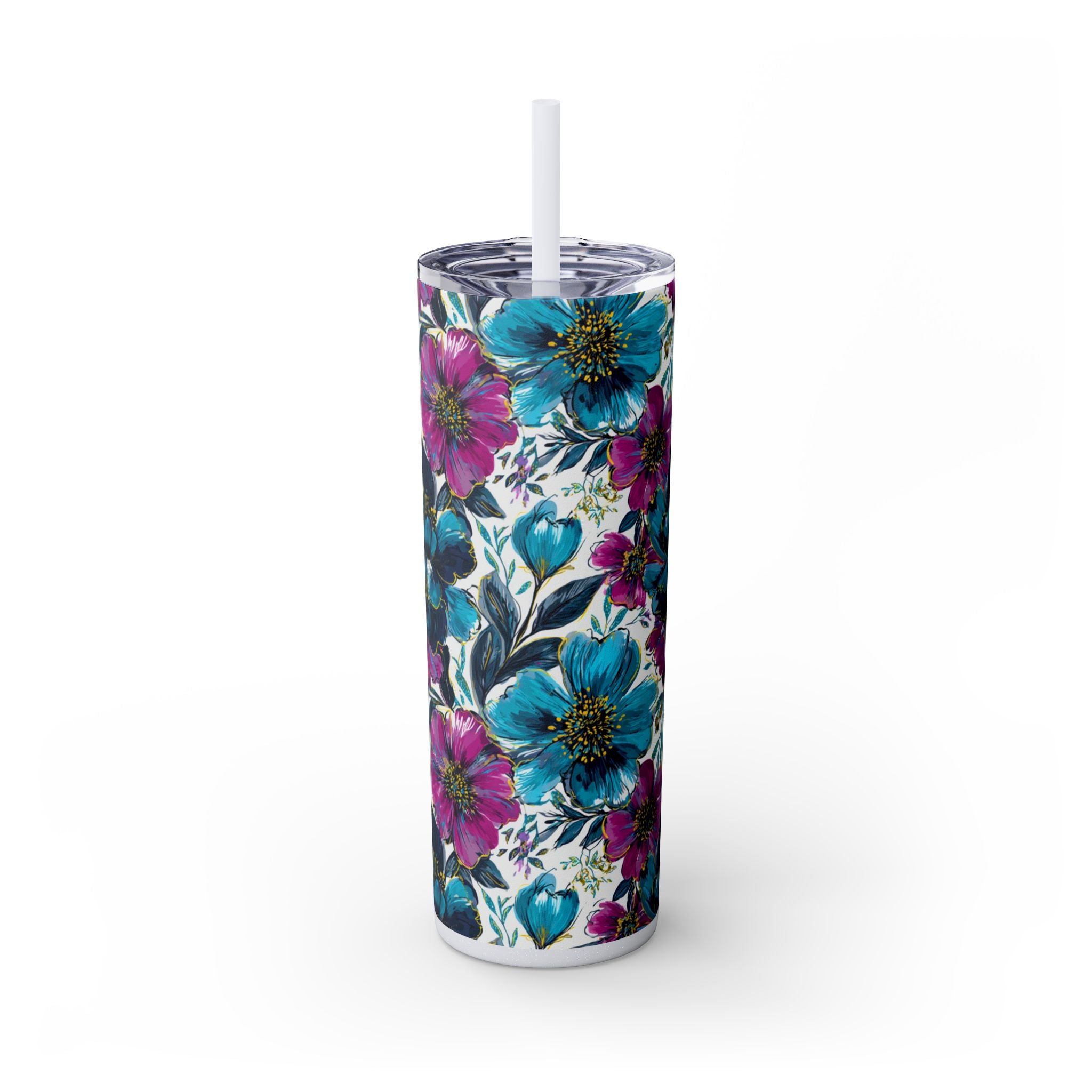 Skinny Tumbler with Straw, 20oz, Artsulli - Art is Long, Life is Short, Mug, Finish, Glossy, Color, Glitter Iceberg, Size, 20oz, 24115251467776215949