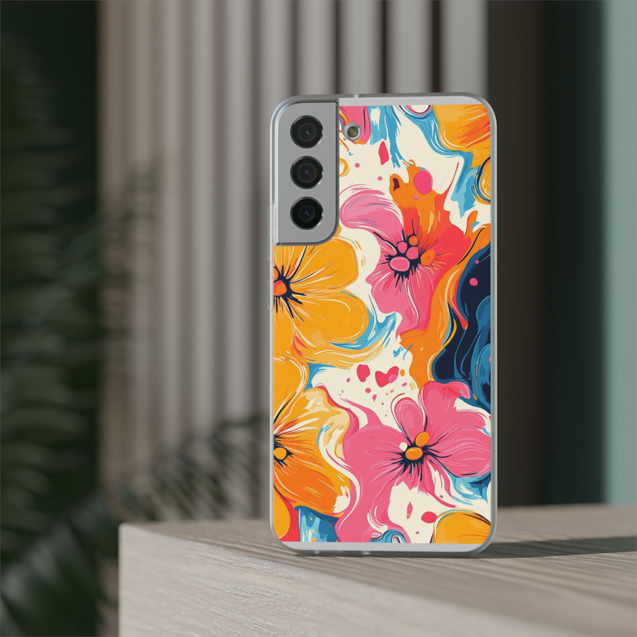 Vibrant Abstract Floral Flexi Case, Artsulli - Art is Long, Life is Short, Phone Case, , , , , , , 