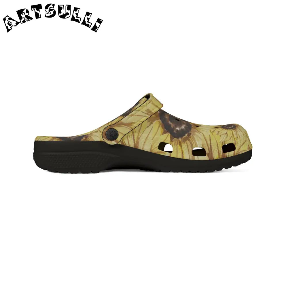 JAKKOUTTHEBXX Retro Anime Sunflower EVA Foam Rubber Shoes (AOP)