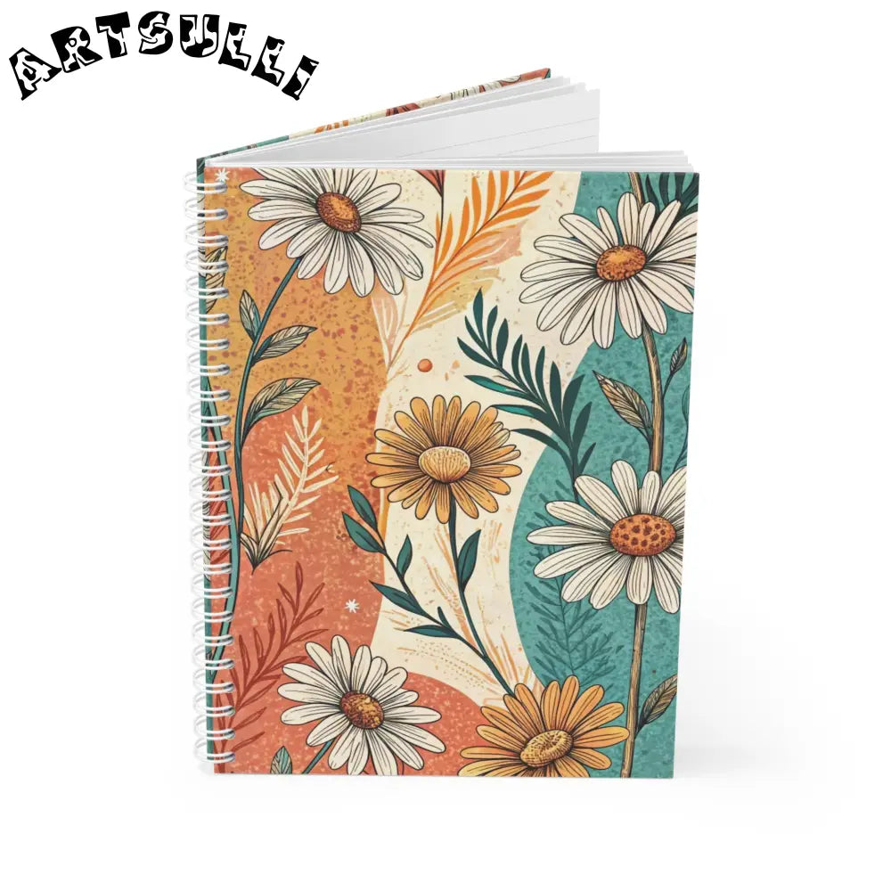 JAKKOUTTHEBXX Retro Daisy Dream Spiral Notebook JAKKOUTTHEBXX