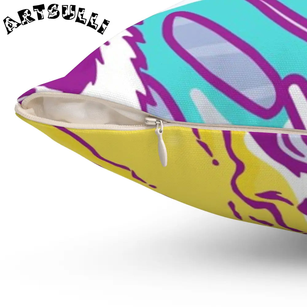 JAKKOUTTHEBXX Tropical Floral Tigers Torquise and Purple Spun