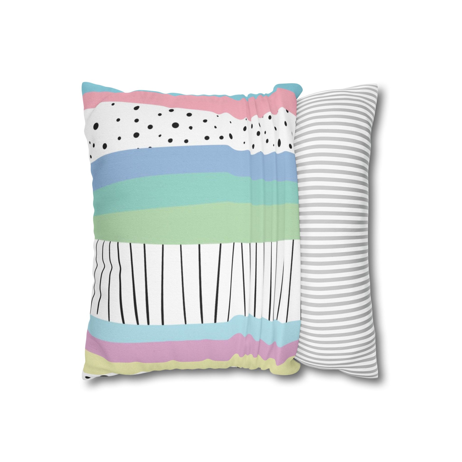 Spun Polyester Square Pillowcase, Artsulli - Art is Long, Life is Short, Home Decor, , , , , , , 