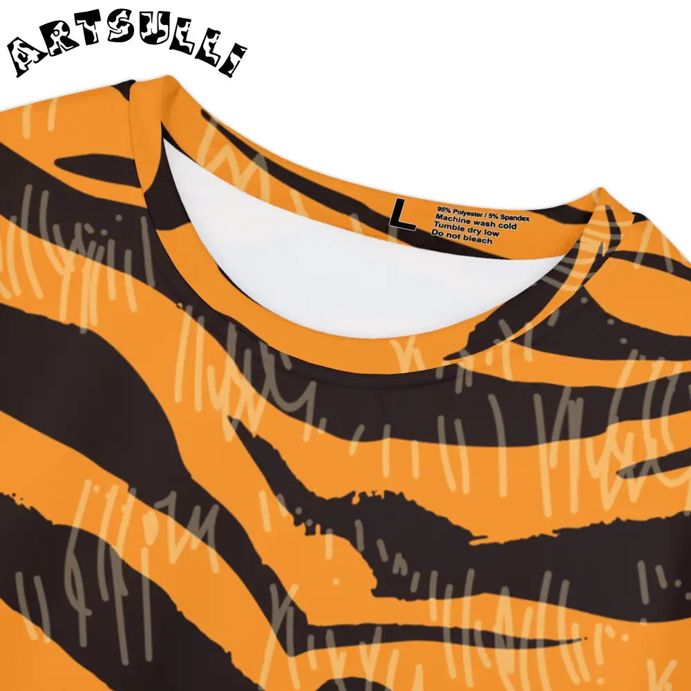 JAKKOUTTHEBXX Tiger Scratches Orange & Black Women’s Short Sleeve