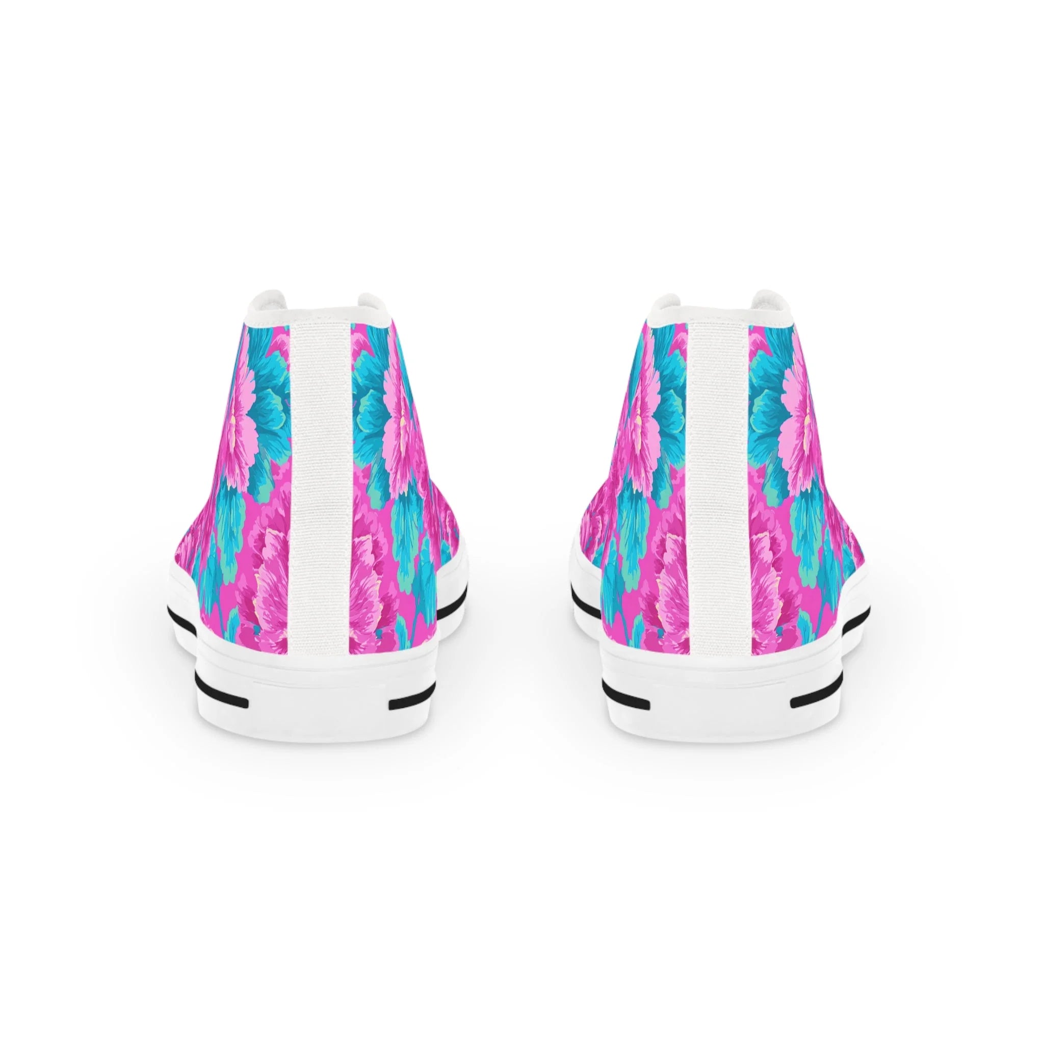 80s Dreamscape Floral High Tops with Deodorant Memory Foam, Artsulli - Art is Long, Life is Short, Shoes, , , , , , , 