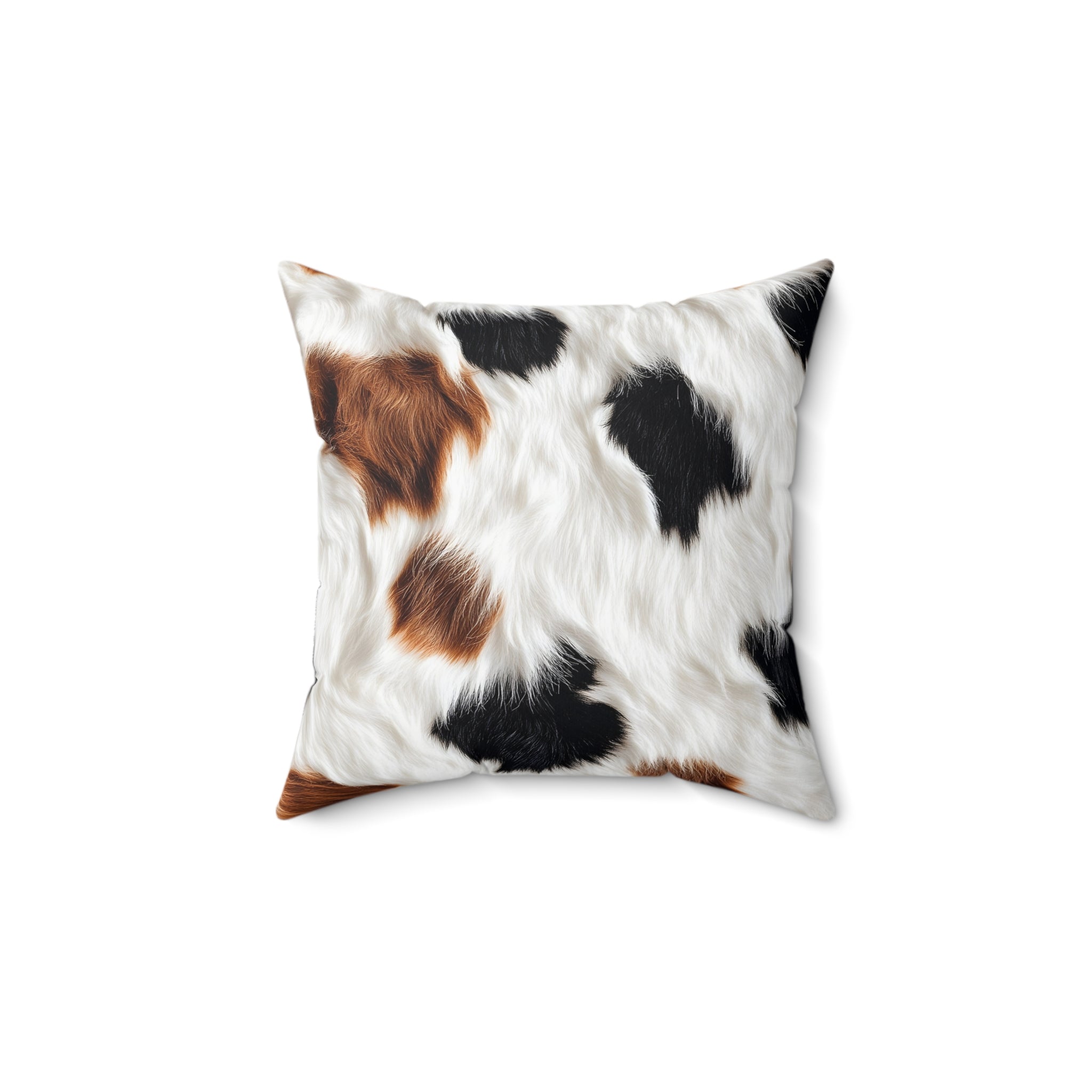 Surreal Cow Skin Spun Polyester Square Pillow, Artsulli - Art is Long, Life is Short, Home Decor, Size, 14" × 14", , , , , 12300966047863