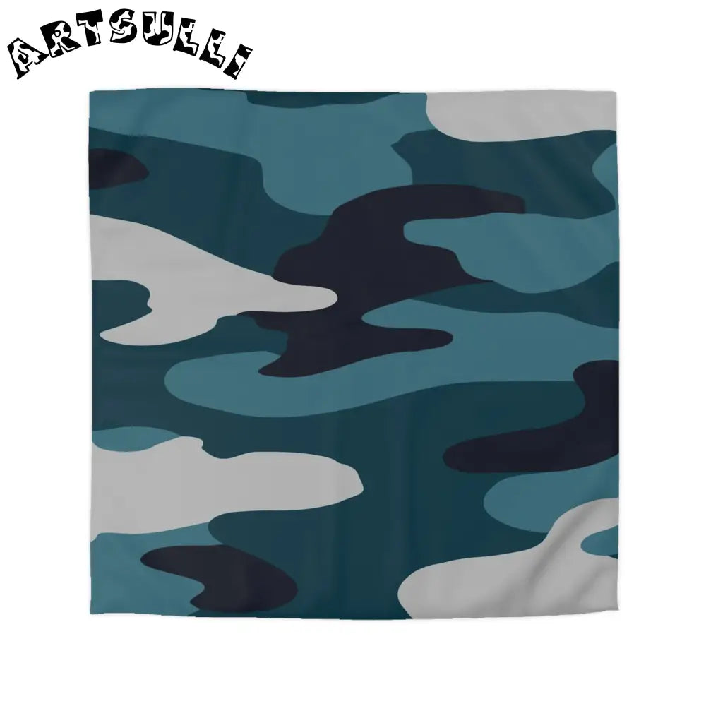 JAKKOUTTHEBXX Blue Camouflage Microfiber Duvet Cover JAKKOUTTHEBXX
