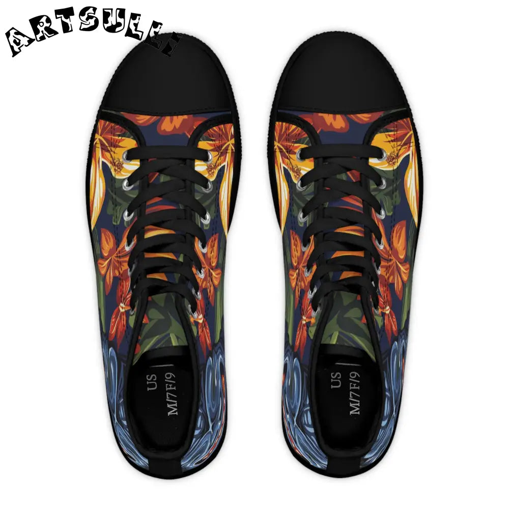 JAKKOUTTHEBXX Tropical Tiki Floral High Top Sneakers 2025